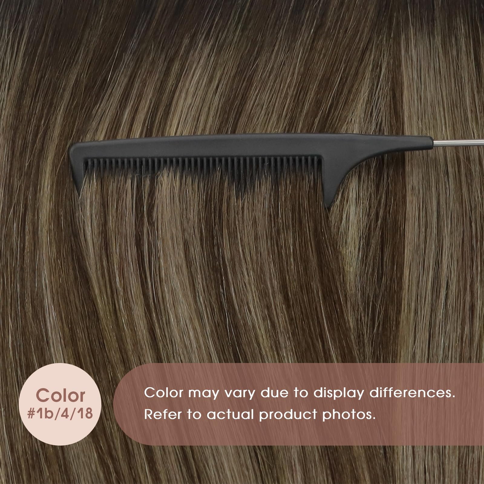 Foto 6 pulgar | Extensiones De Cabello Con Cinta Adhesiva Sunny Hair Ombre De Negro A Marrón Oscuro - Venta Internacional.