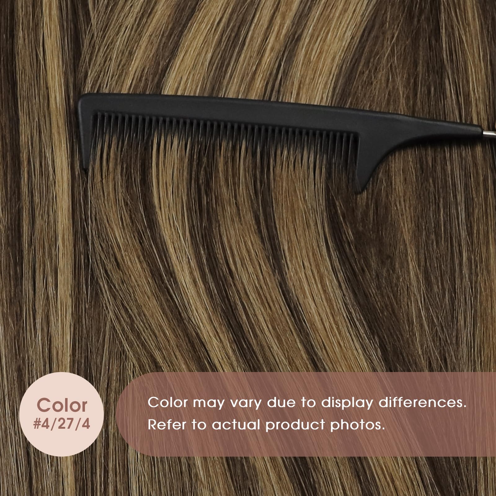 Foto 5 | Extensiones De Cabello Con Cinta Adhesiva Sunny Hair Brown Balayage De 14 Pulgadas - Venta Internacional.
