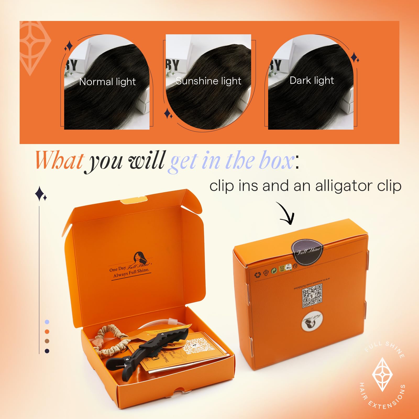 Foto 5 | Extensiones De Cabello Humano Full Shine, Color Negro Azabache, 18 Cm, 135 G - Venta Internacional.