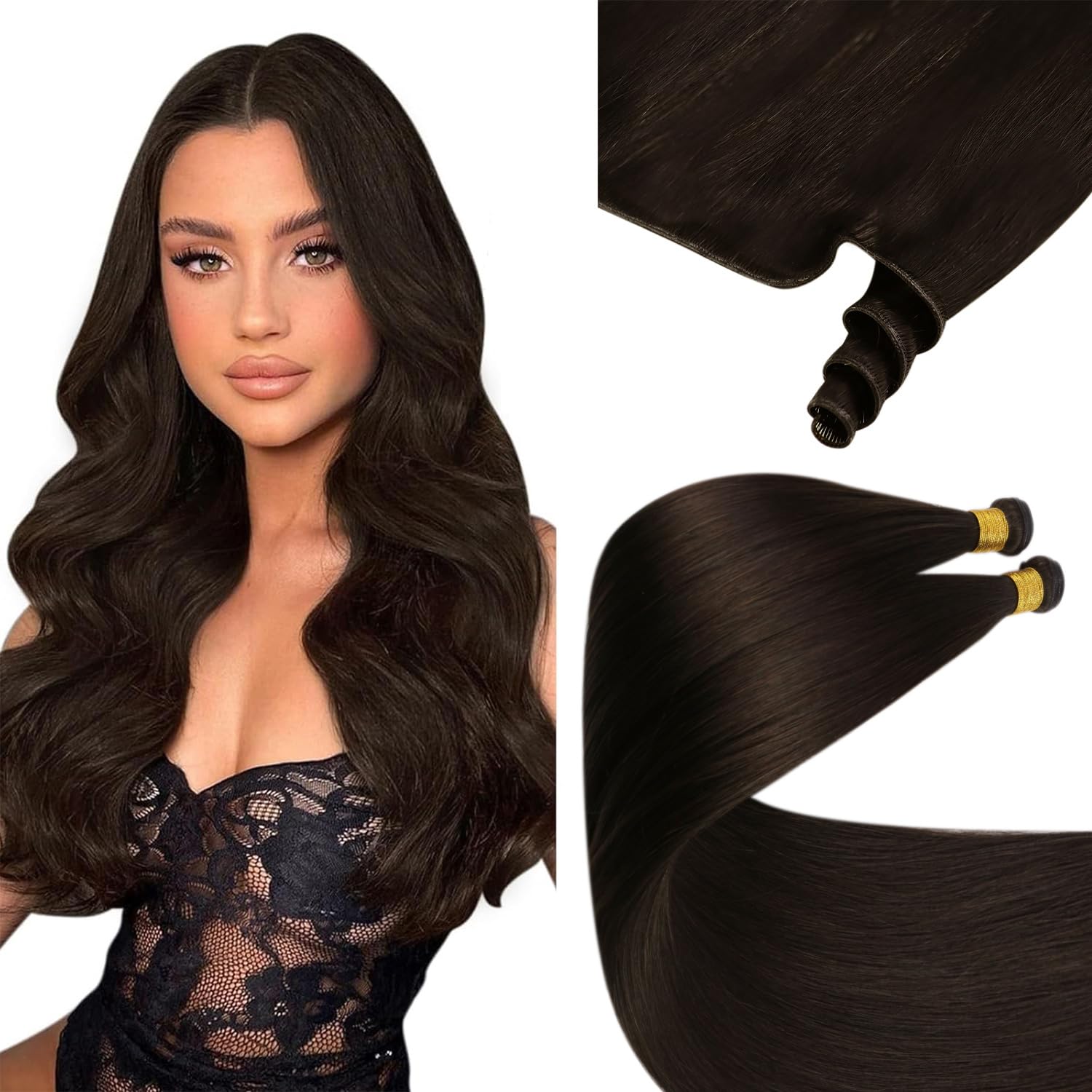 Foto 1 | Extensiones De Cabello Sunny Hair Genius Weft, Marrón Oscuro, 22 Pulgadas - Venta Internacional.