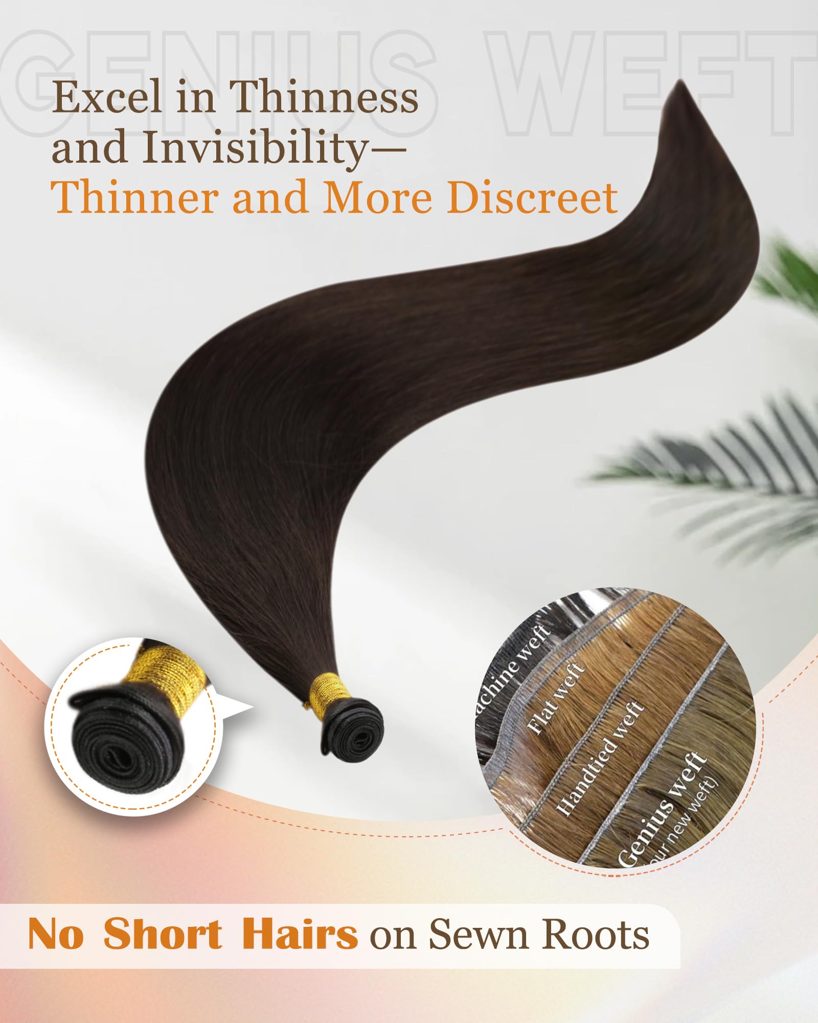 Foto 3 | Extensiones De Cabello Sunny Hair Genius Weft, Marrón Oscuro, 22 Pulgadas - Venta Internacional.
