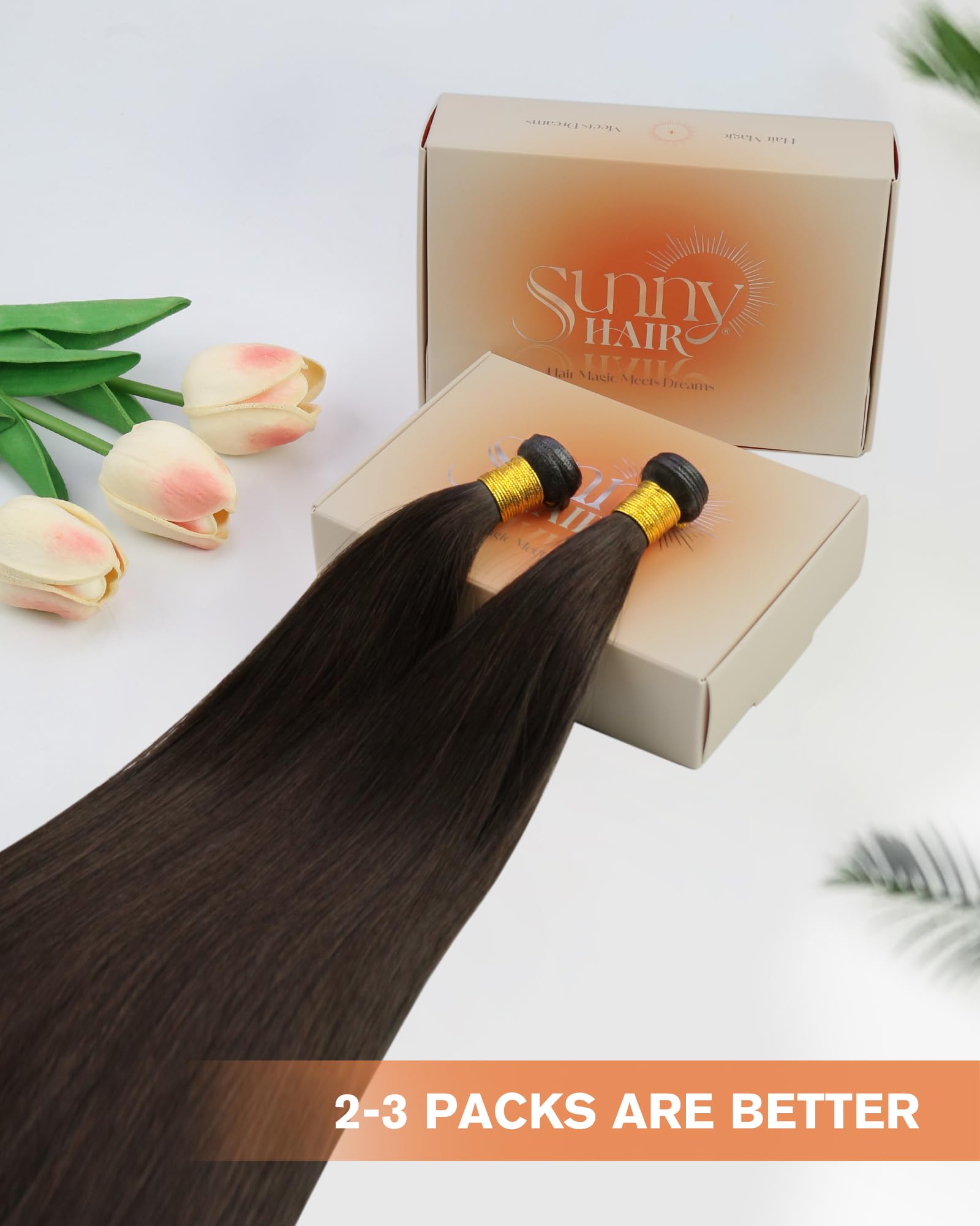Foto 6 | Extensiones De Cabello Sunny Hair Genius Weft, Marrón Oscuro, 22 Pulgadas - Venta Internacional.