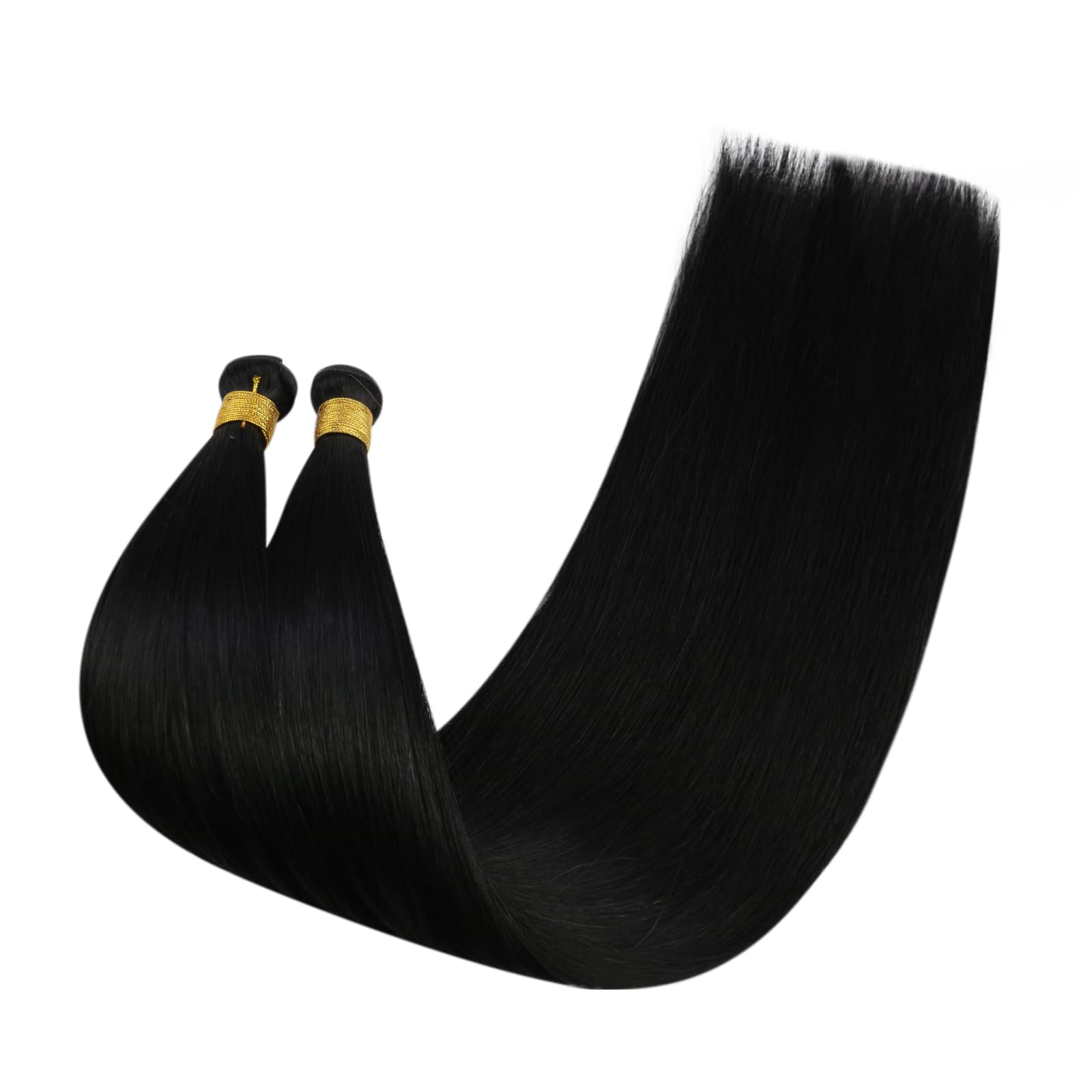 Foto 8 pulgar | Extensiones De Cabello Sunny Hair, Trama Anudada A Mano, Color Negro, 40 Cm - Venta Internacional.