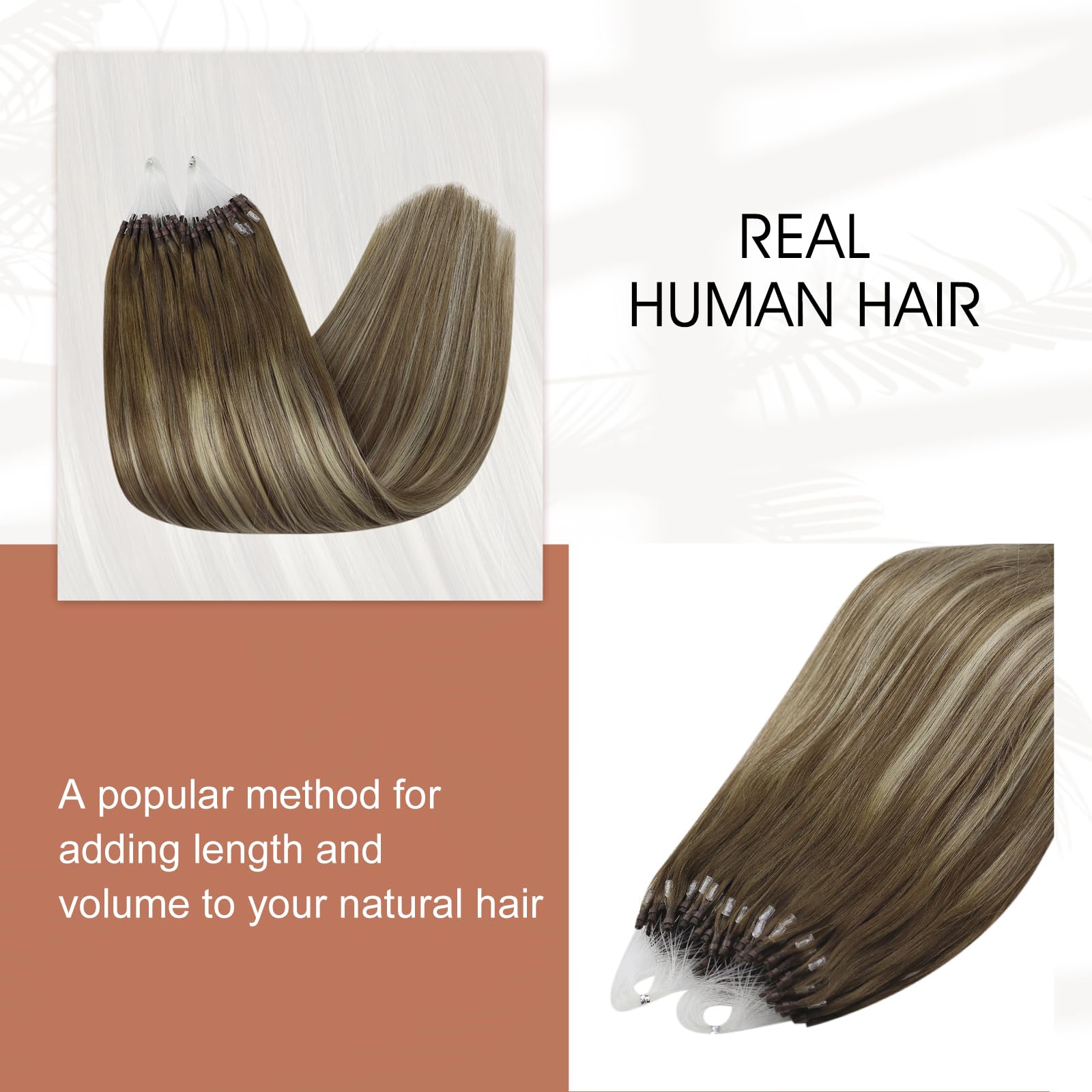 Foto 3 pulgar | Extensiones De Cabello Full Shine Micro Link De 22 Pulgadas, Marrón, Marrón Ceniza/rubio - Venta Internacional.