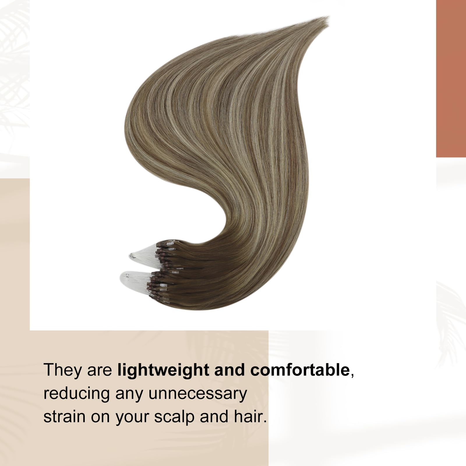 Foto 7 pulgar | Extensiones De Cabello Full Shine Micro Link De 22 Pulgadas, Marrón, Marrón Ceniza/rubio - Venta Internacional.