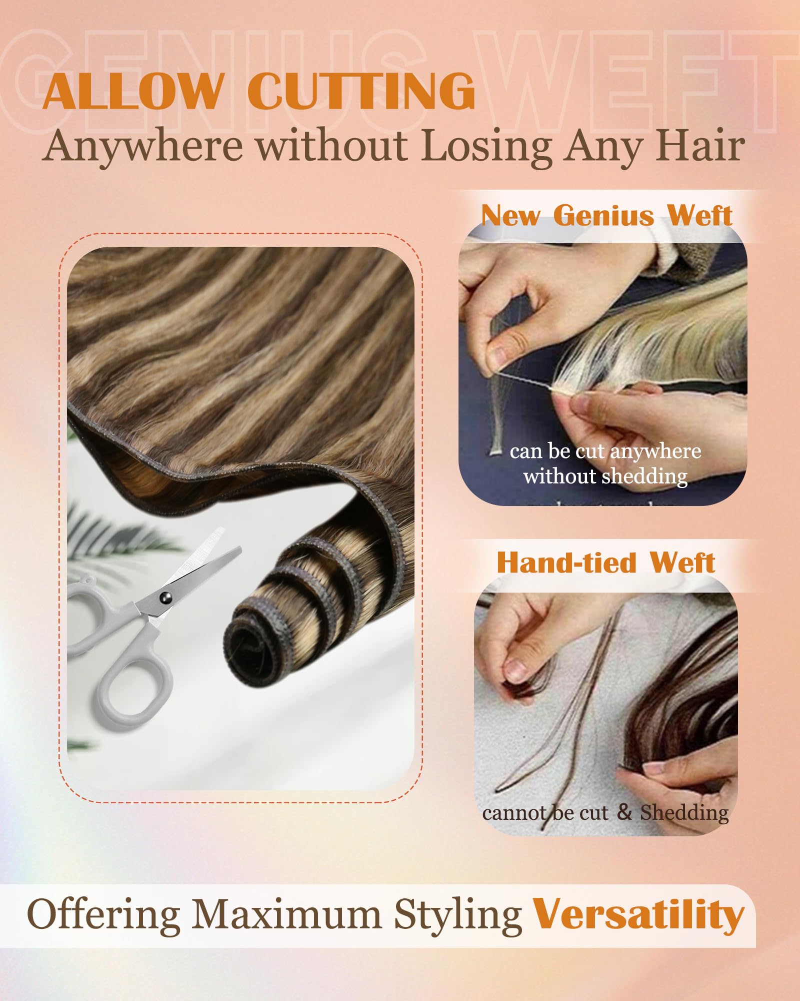Foto 5 pulgar | Extensiones De Cabello Sunny Hair Genius Weft 50-80 G 14-24 Pulgadas - Venta Internacional.