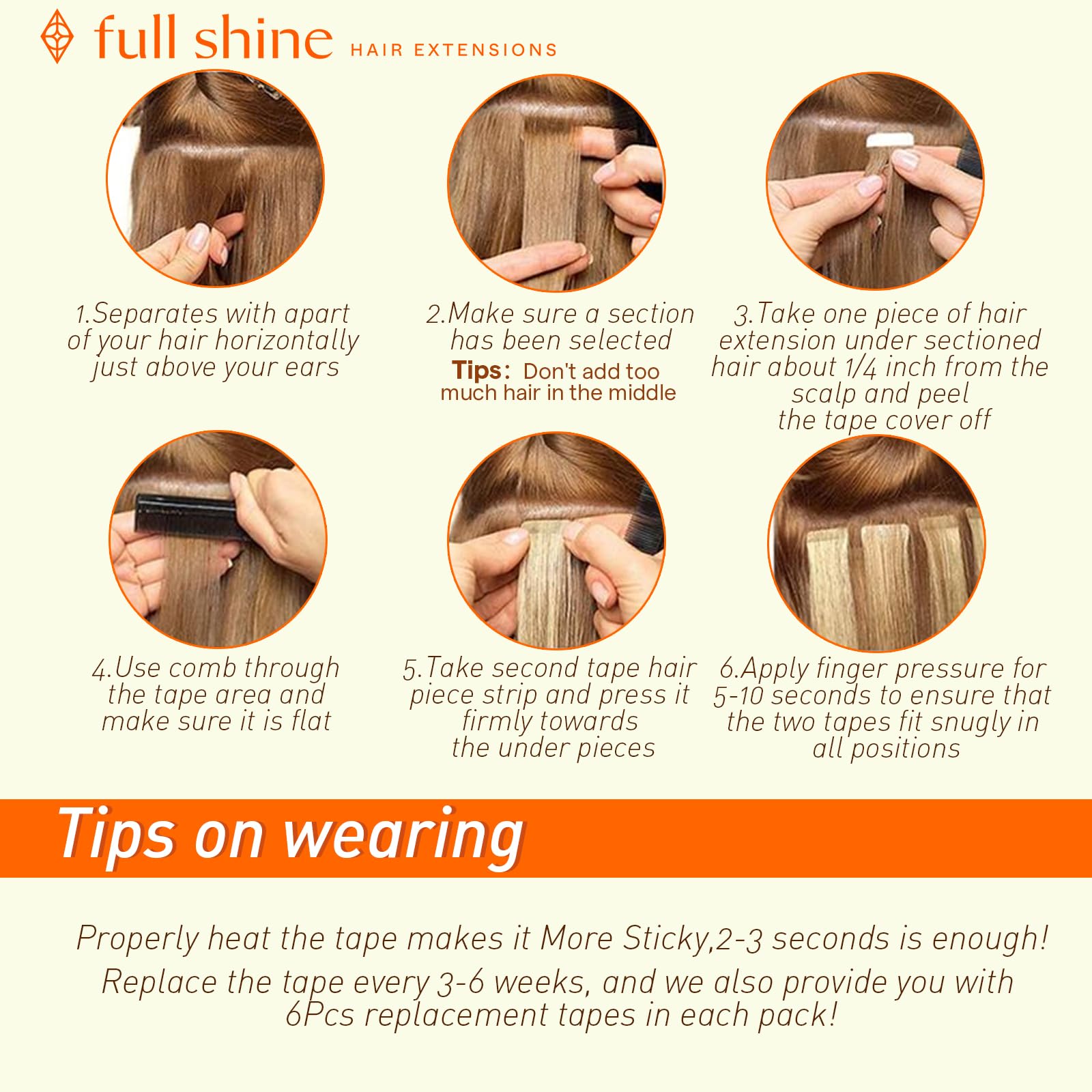 Foto 6 pulgar | Cinta Adhesiva Invisible Full Shine Para Extensiones De Cabello, 50 G, 20 Cm, 1b, Color Negro Natural - Venta Intern