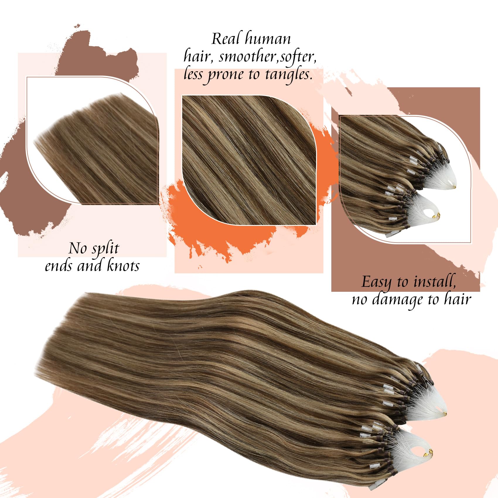 Foto 3 | Extensiones De Cabello Sunny Hair Micro Link Human Hair 50 G 20 Cm - Venta Internacional.