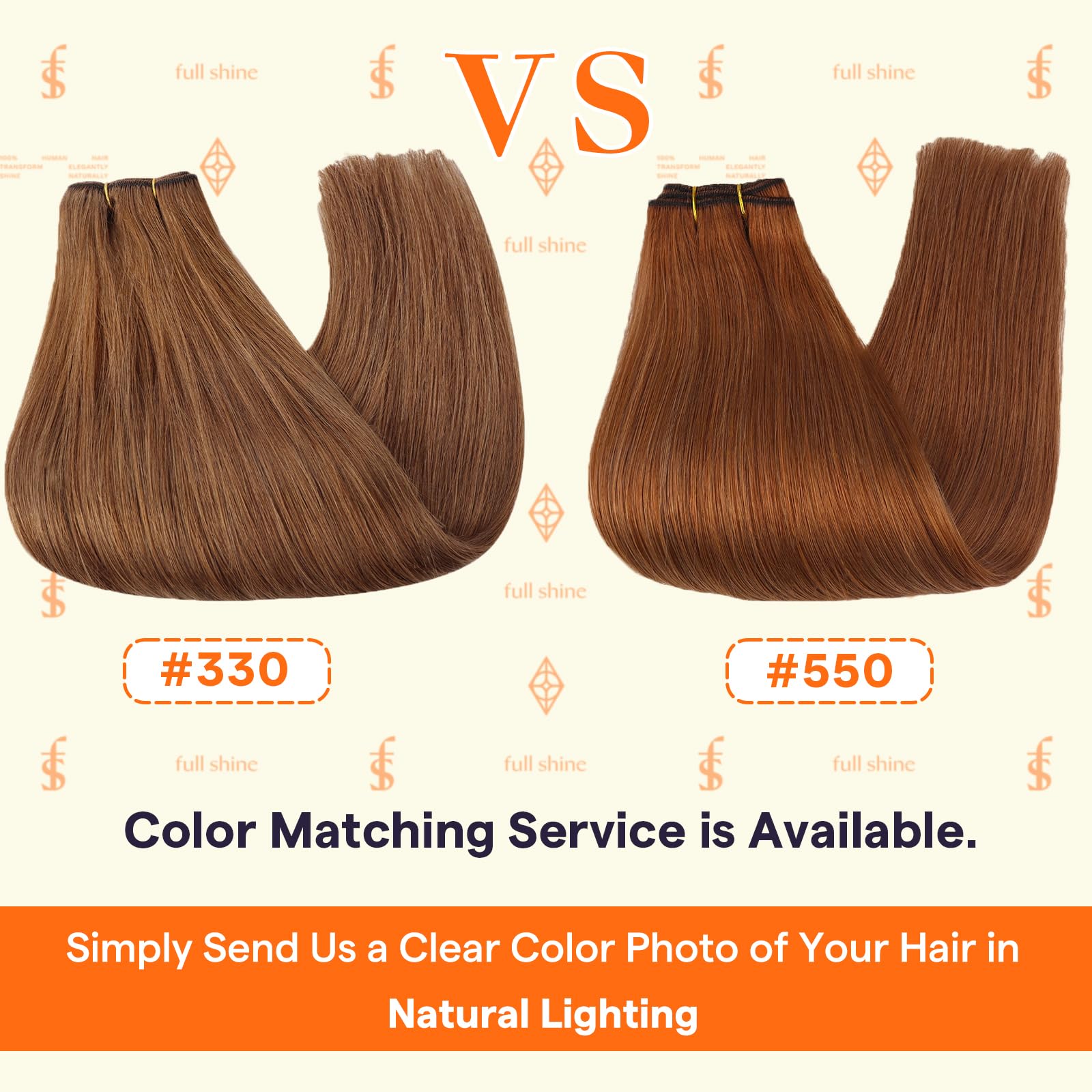 Foto 6 | Extensiones De Cabello Humano Marrón Cobrizo, Brillo Completo, 40 Cm - Venta Internacional.