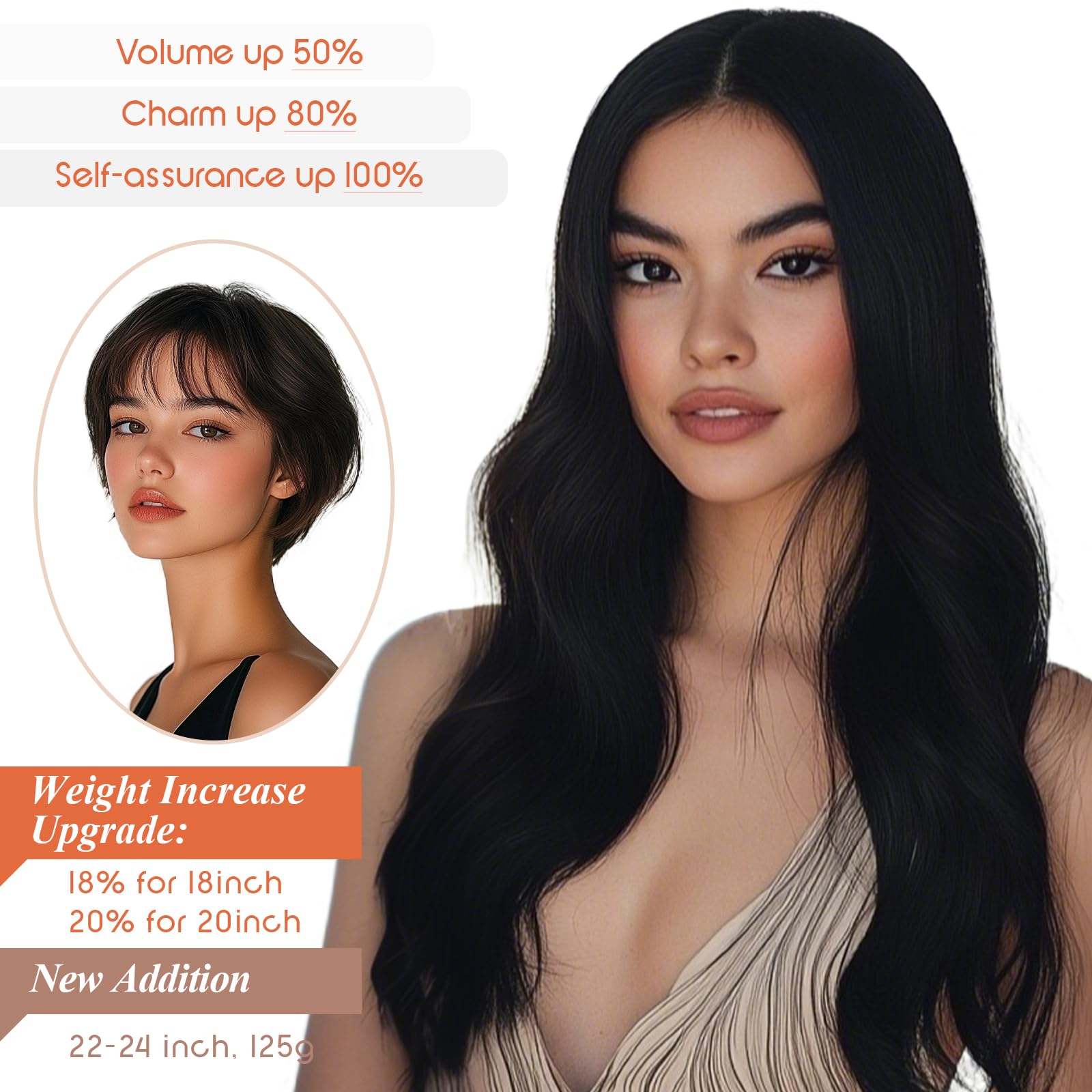 Foto 6 pulgar | Extensiones De Cabello Sunny Hair Black, 95 G, Cabello Humano, 45 Cm - Venta Internacional.