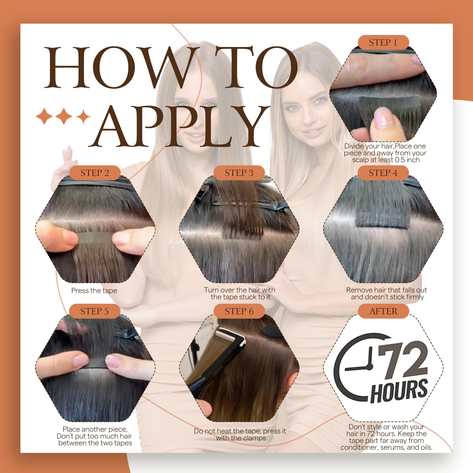Foto 6 pulgar | Extensiones De Cabello Humano Con Cinta Adhesiva Full Shine, 22 Cm, 50 G - Venta Internacional.