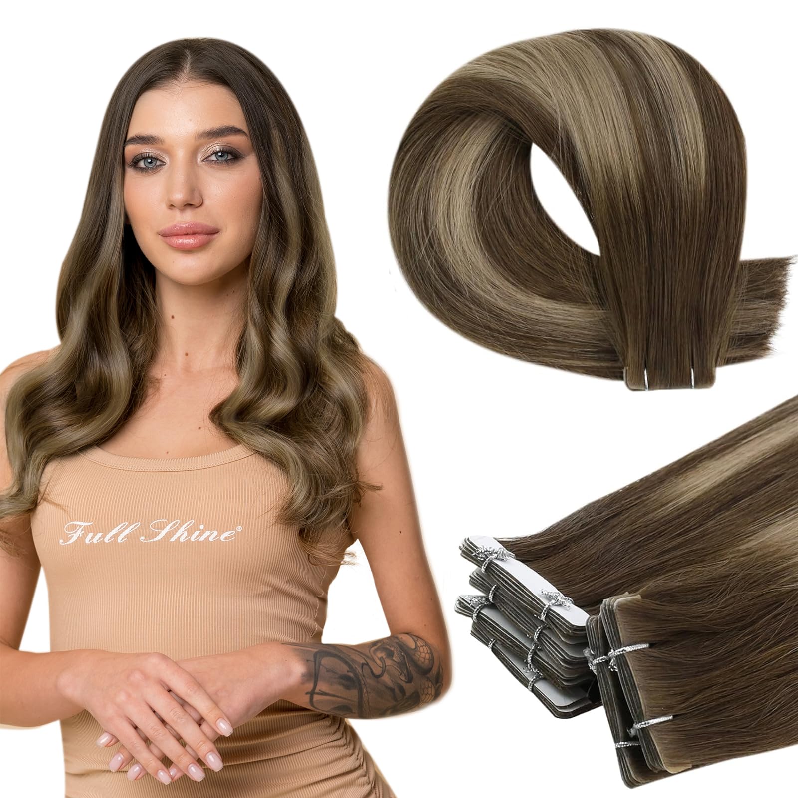 Foto 2 pulgar | Cinta De Inyección Full Shine Balayage Para Extensiones De Cabello, 20 Cm - Venta Internacional.