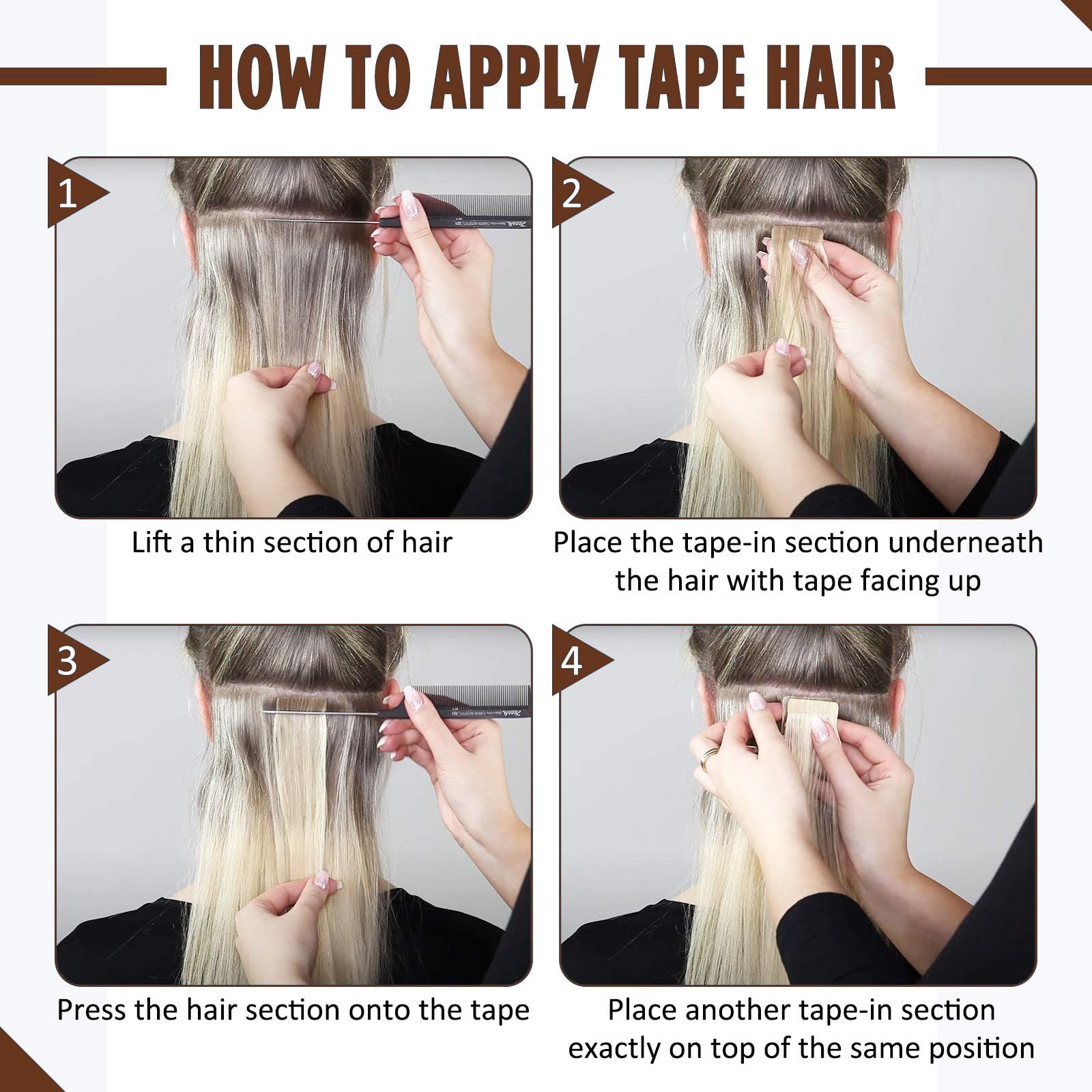 Foto 6 | Cinta De Inyección Full Shine Balayage Para Extensiones De Cabello, 20 Cm - Venta Internacional.