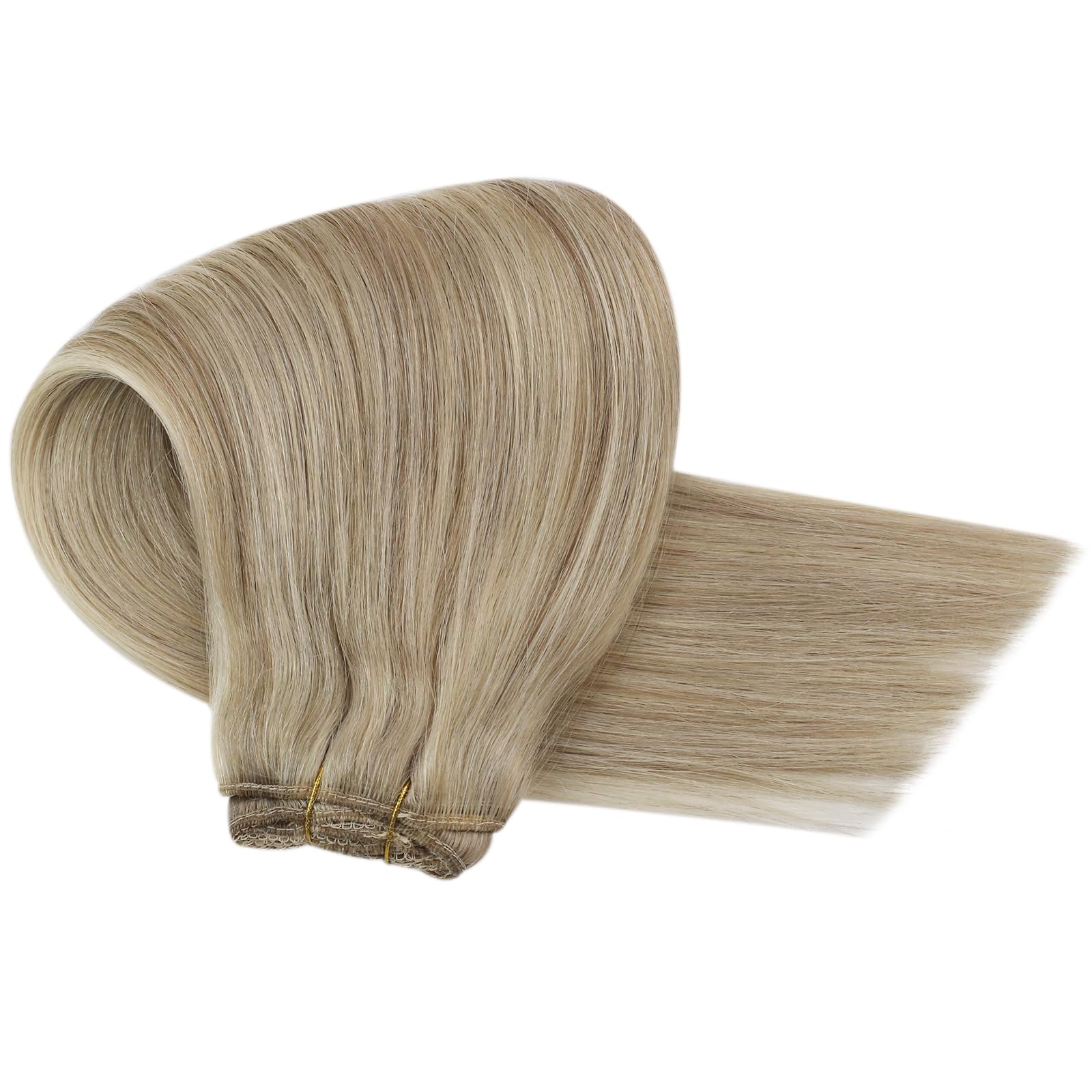 Foto 6 | Extensiones De Pelo Con Clip, Pelo Real, Rubio, 100 G, 14 Pulgadas - Venta Internacional.