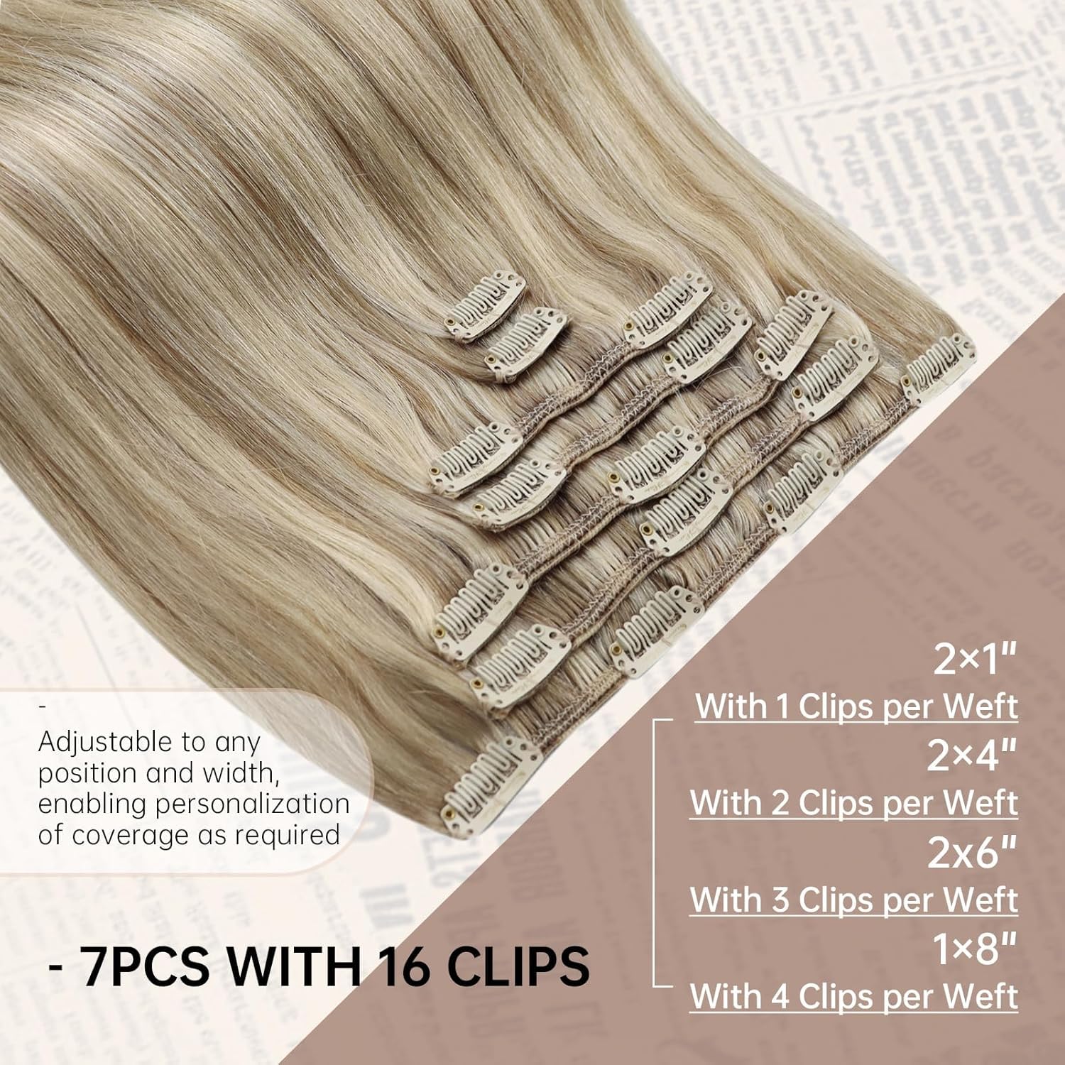Foto 4 pulgar | Extensiones Con Forma De Pinza Para Cabello Humano Liso Sunny Hair, 120 G - Venta Internacional.