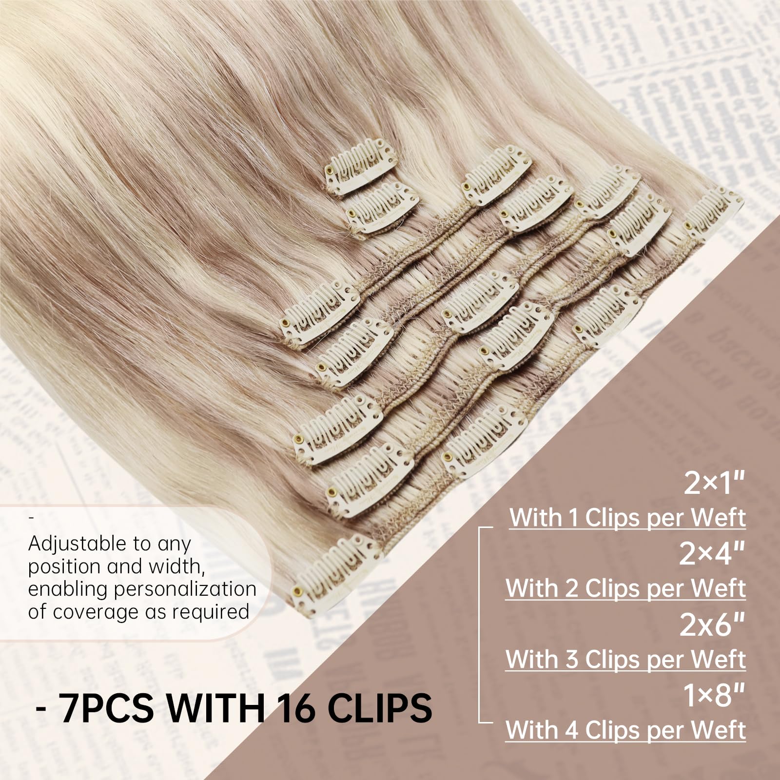 Foto 3 | Extensiones Con Forma De Pinza Para Cabello Liso Sunny Hair, 40 Cm, 120 G - Venta Internacional.