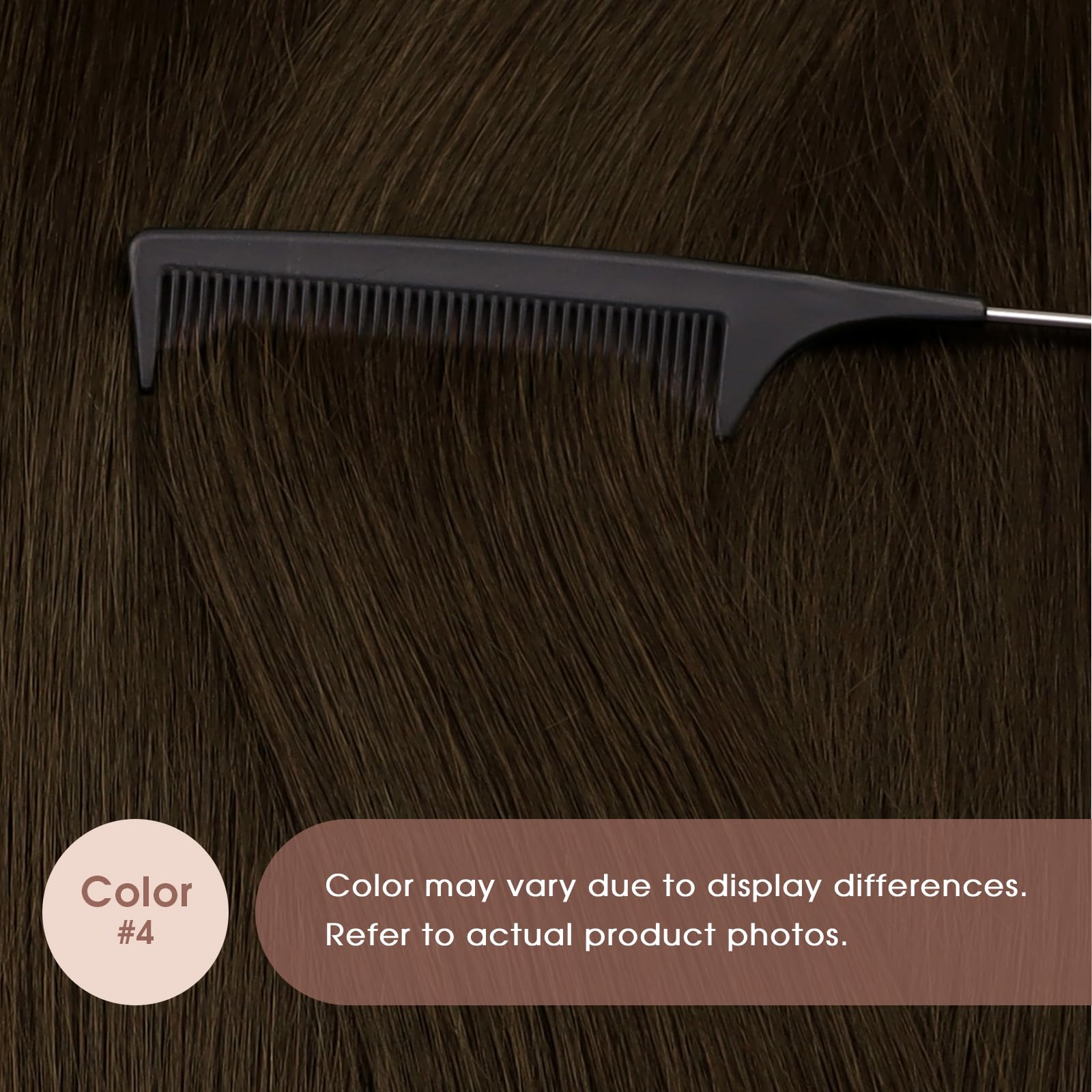 Foto 6 pulgar | Extensiones De Cabello Con Cinta Adhesiva, Cabello Humano Castaño Oscuro - Venta Internacional.