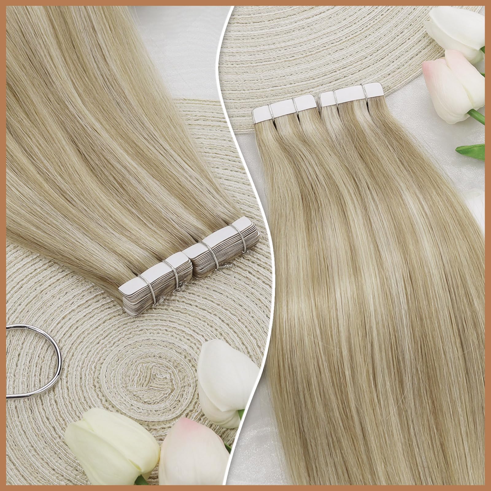 Foto 7 pulgar | Extensiones De Cabello Con Cinta Adhesiva Sunny Human Hair Blonde, 50 G, 20 Unidades - Venta Internacional.