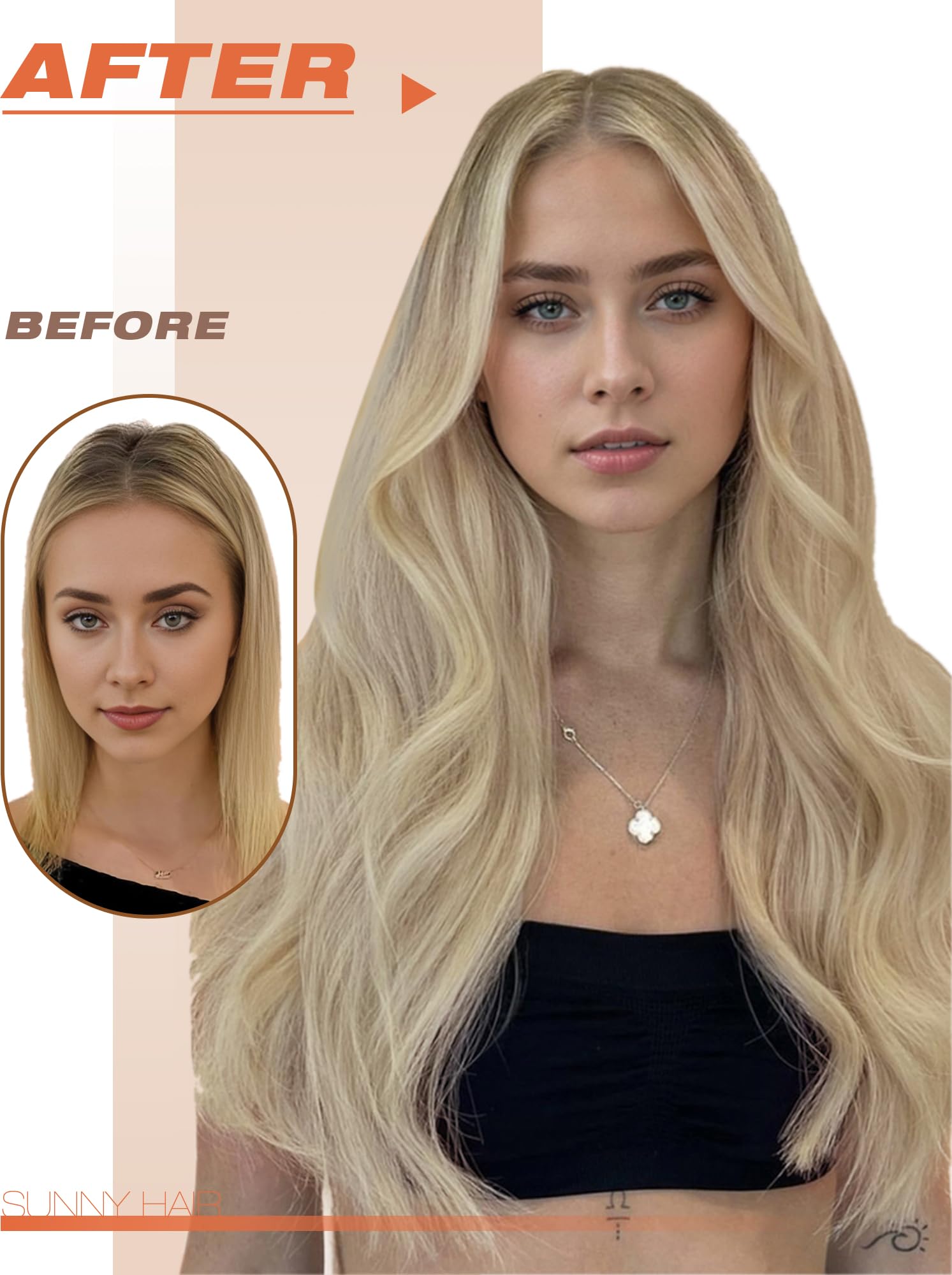 Foto 7 pulgar | Extensiones De Cabello Sunny Hair Tape En Tono Rubio Ceniza Degradado, 50 G - Venta Internacional.
