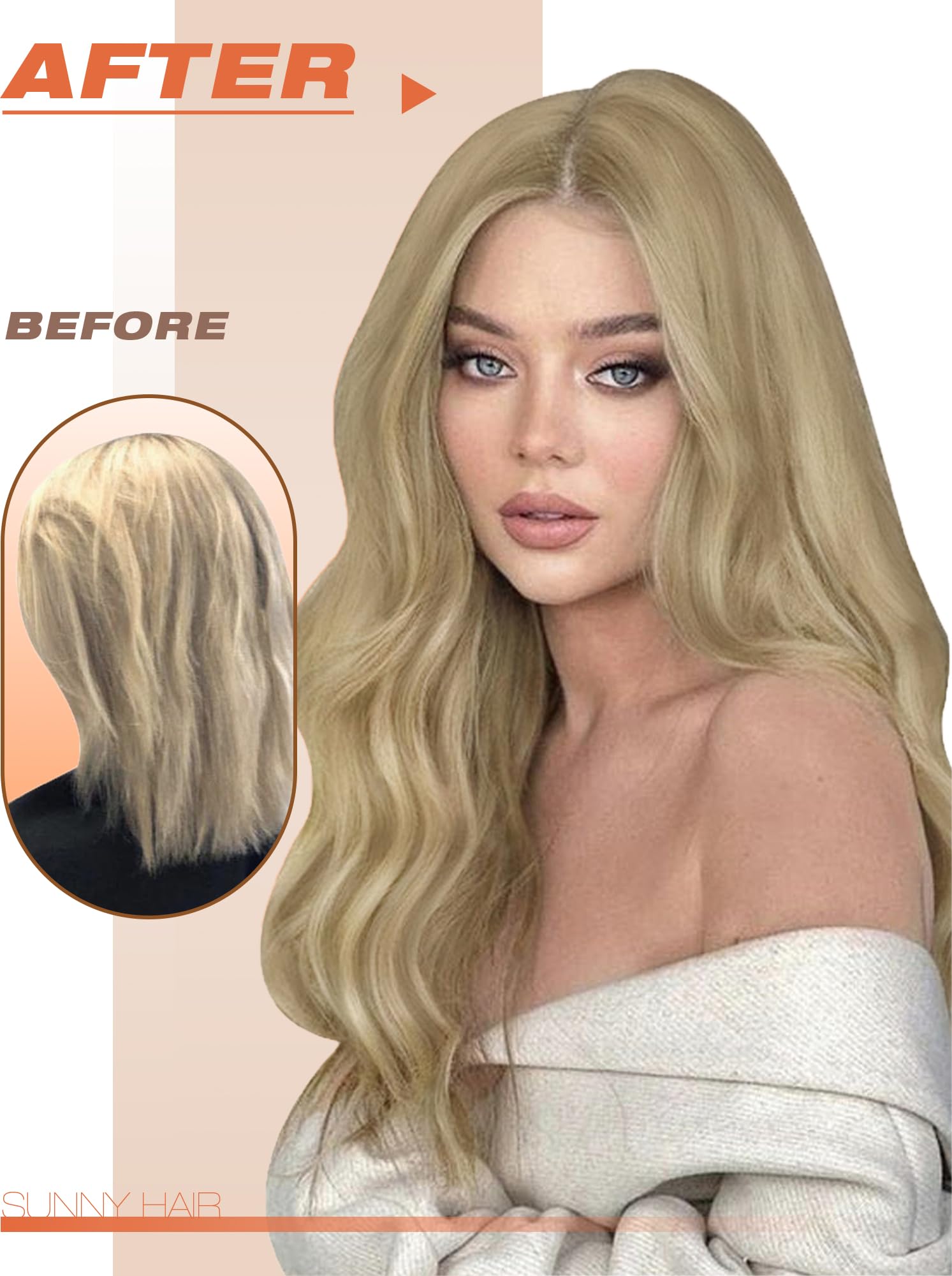Foto 7 pulgar | Extensiones De Pelo Con Cinta Adhesiva Sunny Hair Golden Blonde 60 Cm 50 G - Venta Internacional.