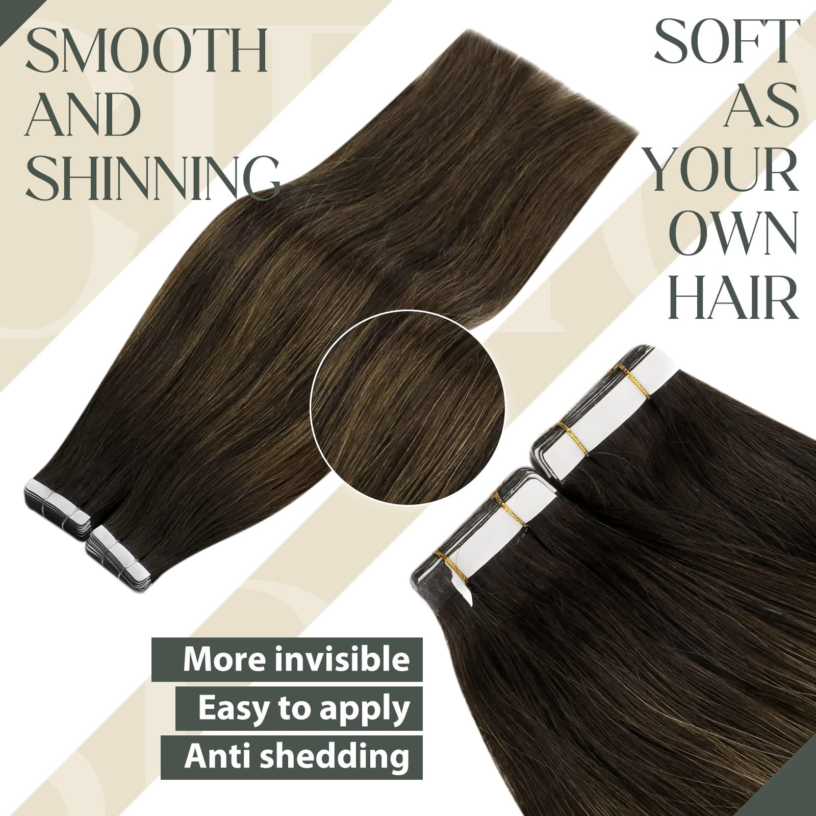Foto 3 pulgar | Extensiones De Cabello Con Cinta Adhesiva Sunny Hair Straight Human Hair - Venta Internacional.