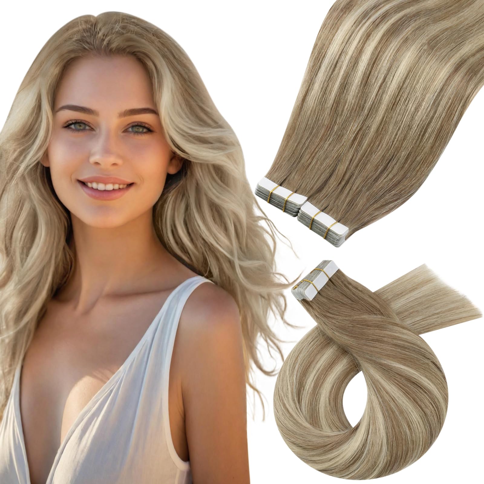 Foto 2 pulgar | Extensiones De Pelo Con Cinta Moresoo Remy Human 30 Cm Balayage #8 /22/8 - Venta Internacional.