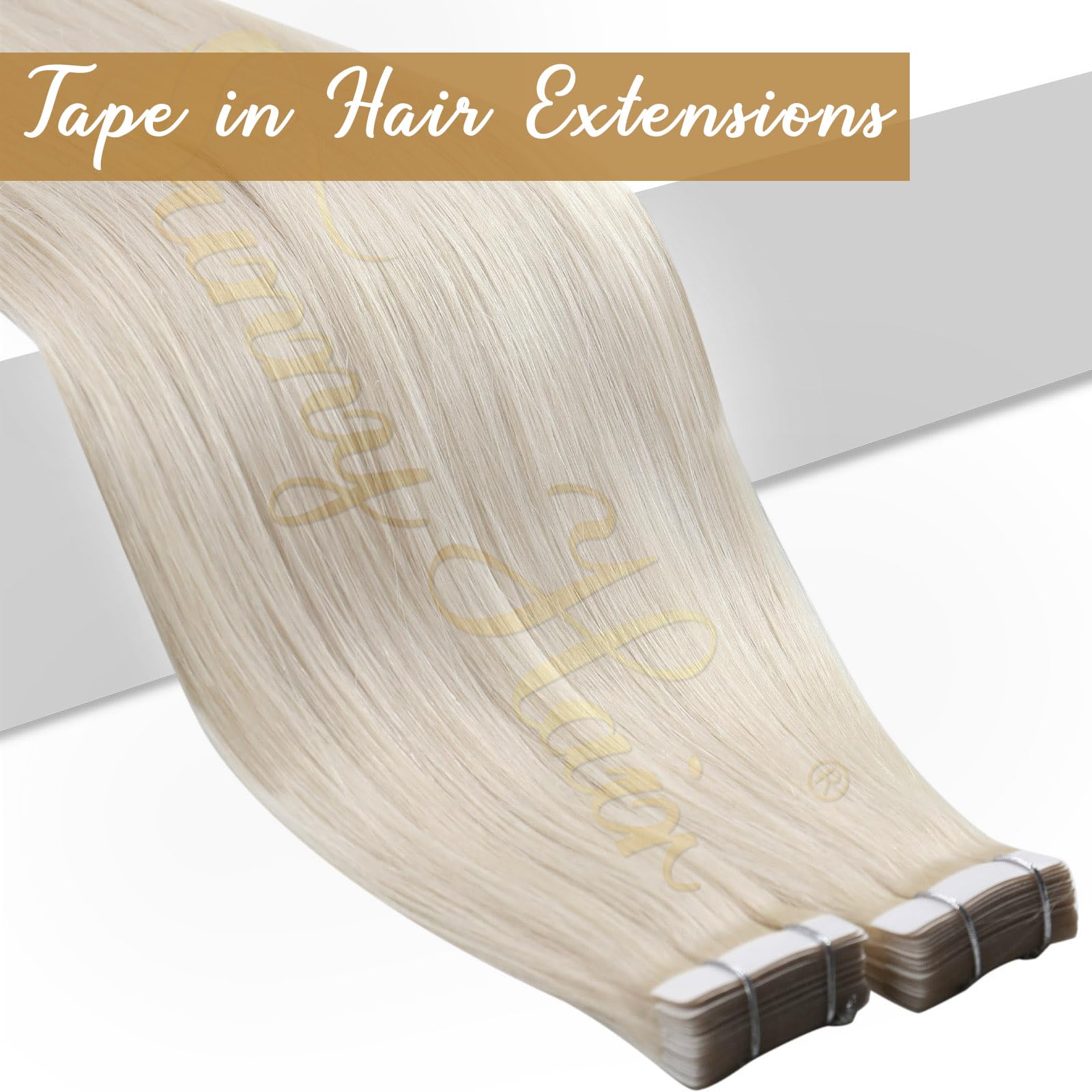 Foto 4 pulgar | Extensiones De Cabello Sunny Hair Tape En Rubio Platino #60 - Venta Internacional.