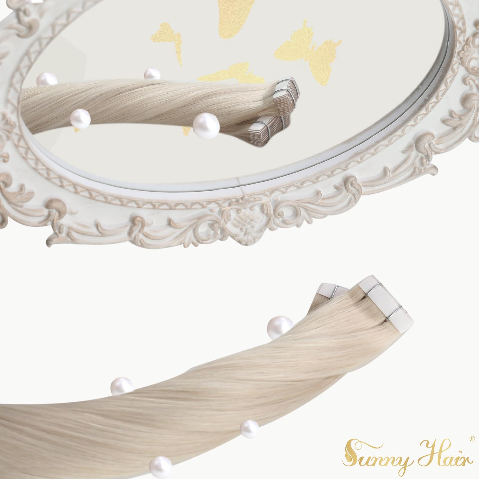 Foto 7 pulgar | Extensiones De Cabello Sunny Hair Tape En Rubio Platino #60 - Venta Internacional.