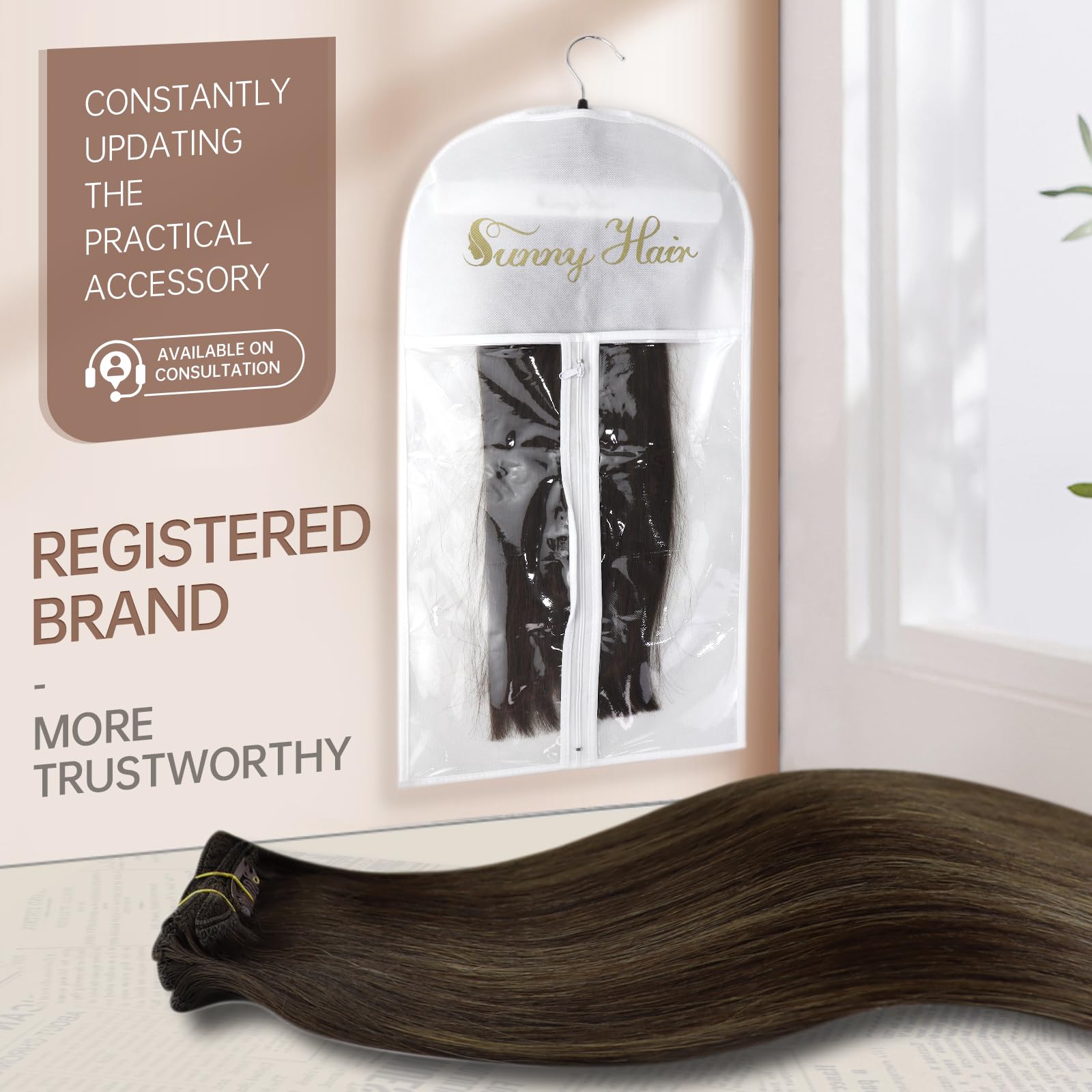 Foto 6 pulgar | Extensiones De Cabello Liso Con Clip, Cabello Humano Liso, 40 Cm - Venta Internacional.