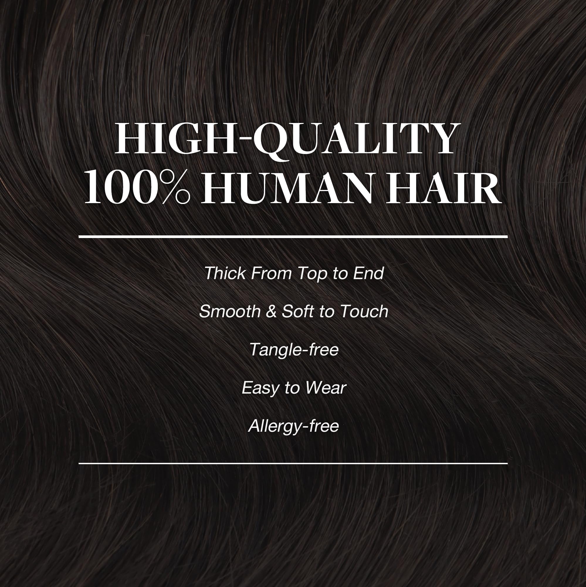 Foto 5 pulgar | Extensiones De Cabello Goo Goo, Cabello Humano Real, 18 Cm, 120 G, 7 Unidades, Marrón Oscuro - Venta Internacional.