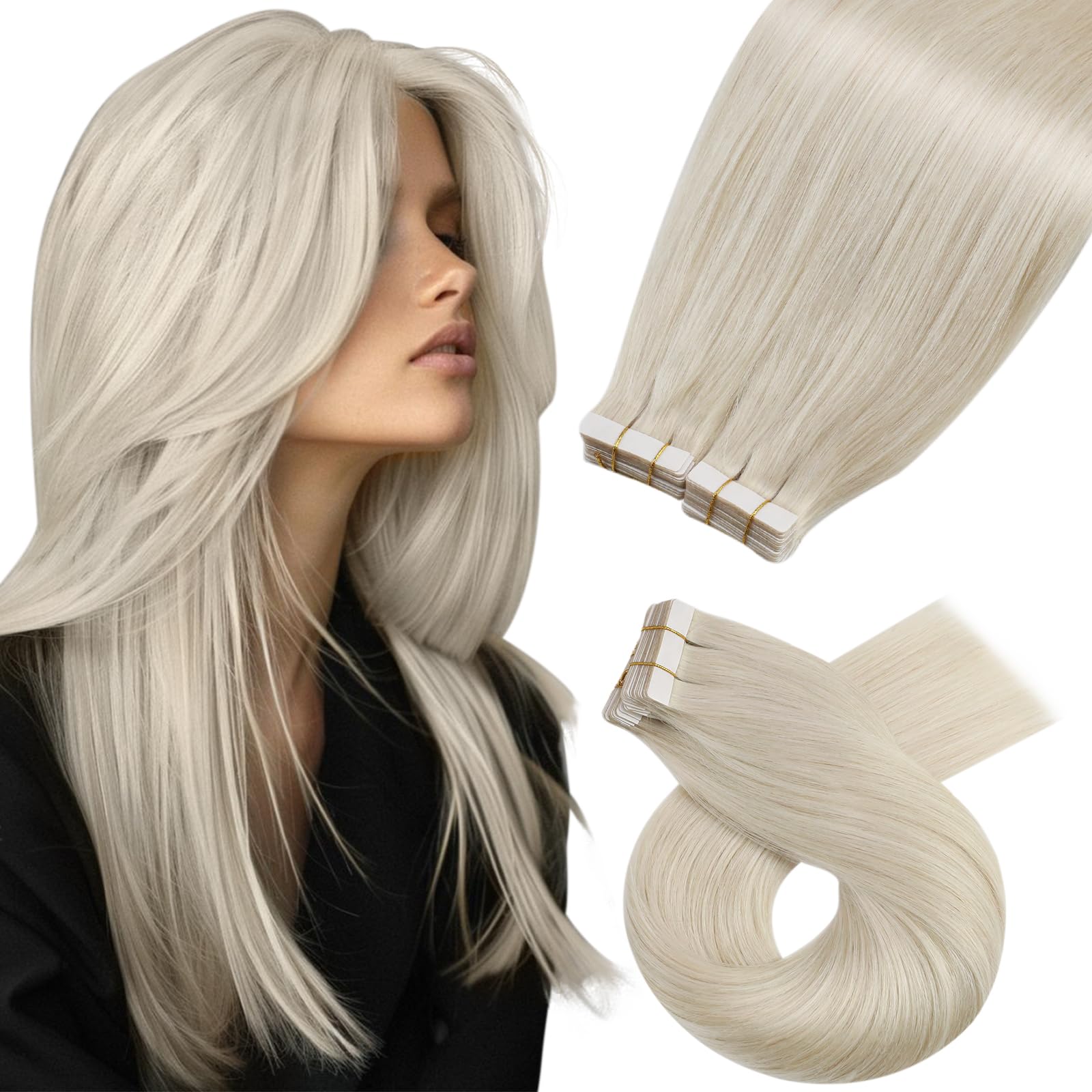 Foto 2 pulgar | Extensiones De Pelo Con Cinta Adhesiva Moresoo Blonde 30 Cm, 40 Piezas, 60 G - Venta Internacional.
