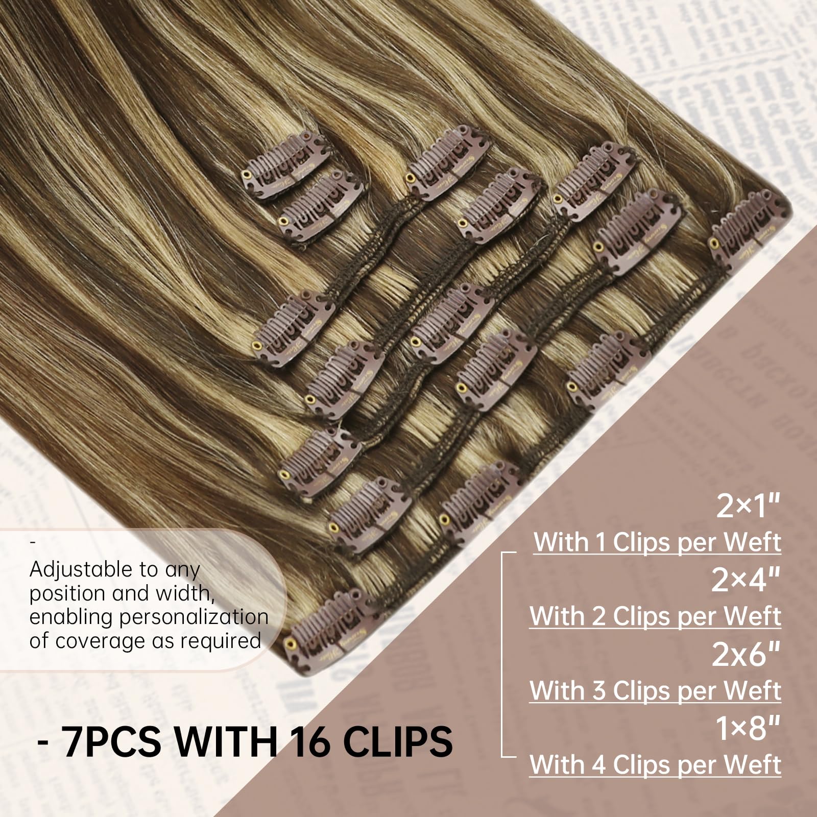 Foto 4 pulgar | Extensiones Con Forma De Pinza Para Cabello Liso Sunny Hair, 40 Cm, 120 G - Venta Internacional.