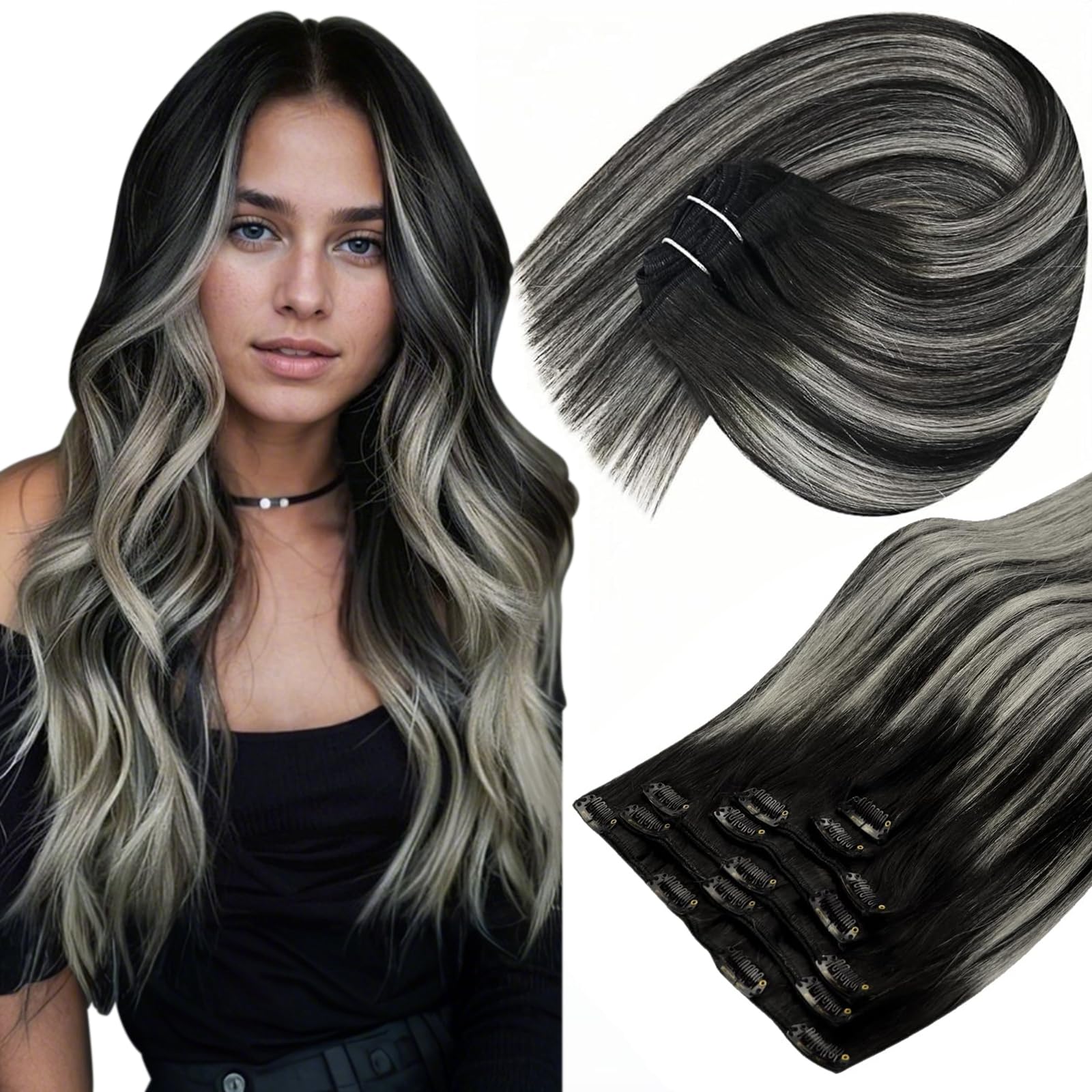 Foto 1 | Extensiones Con Forma De Pinza, Cabello Humano Sunny Hair Straight Remy - Venta Internacional.