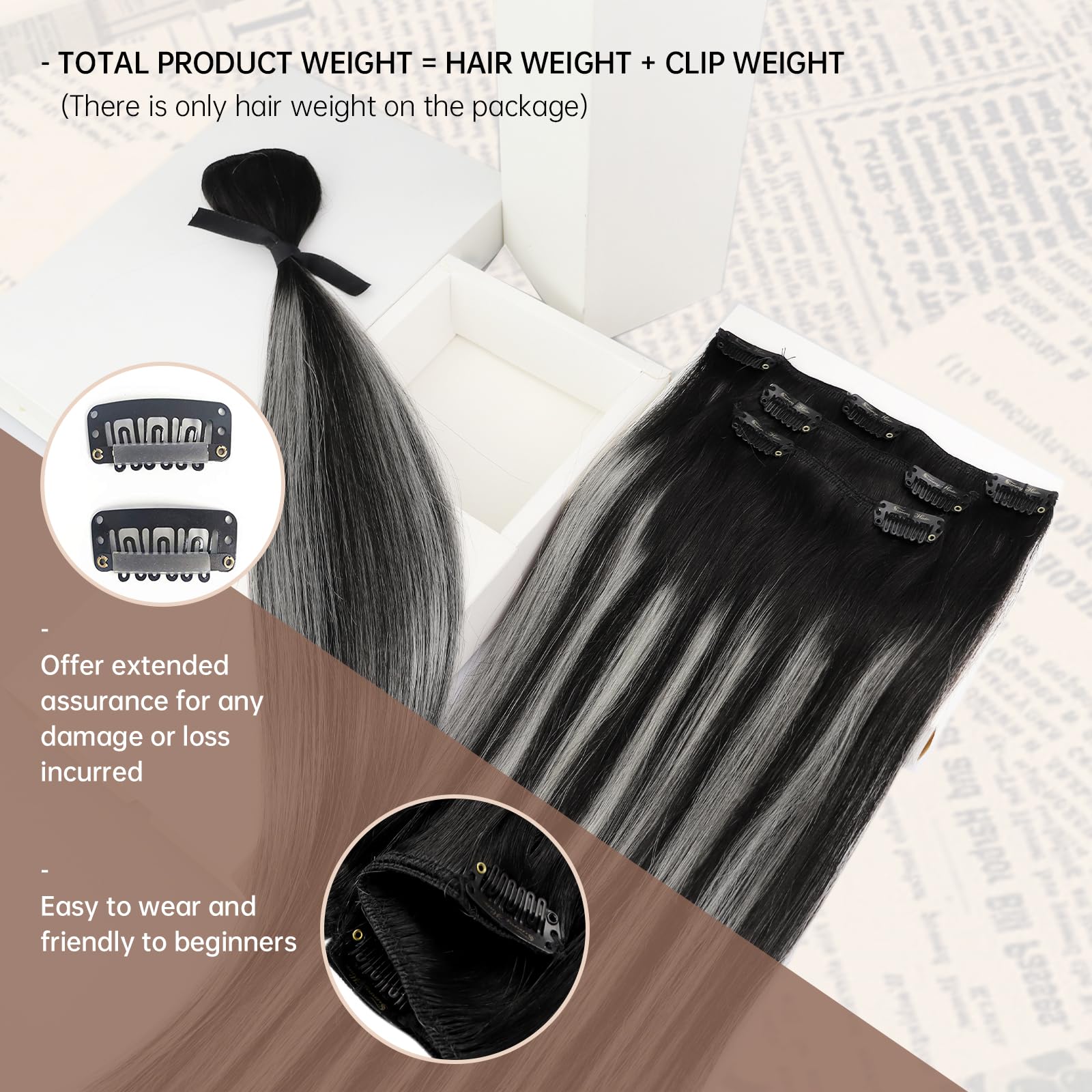 Foto 2 | Extensiones Con Forma De Pinza, Cabello Humano Sunny Hair Straight Remy - Venta Internacional.