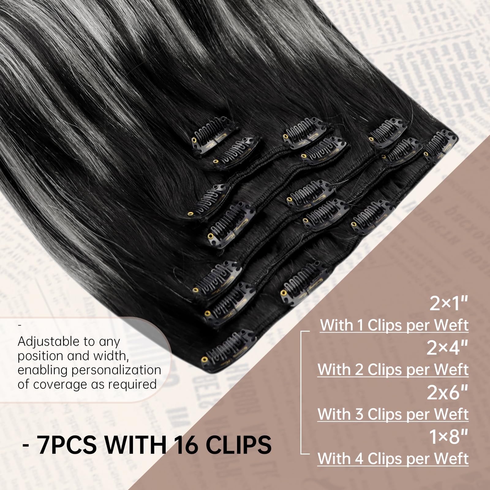 Foto 3 | Extensiones Con Forma De Pinza, Cabello Humano Sunny Hair Straight Remy - Venta Internacional.