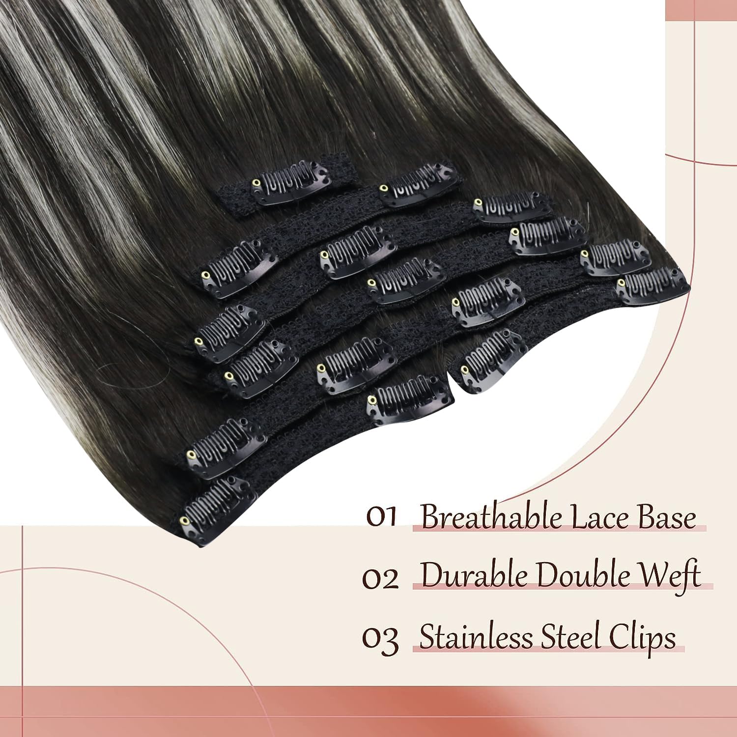 Foto 6 pulgar | Extensiones Con Forma De Pinza, Cabello Humano Sunny Hair Straight Remy - Venta Internacional.