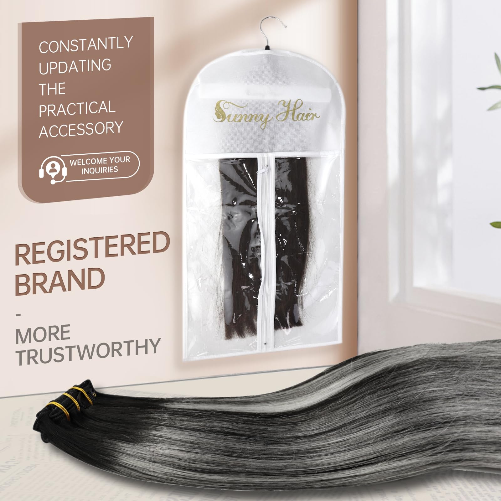 Foto 7 pulgar | Extensiones Con Forma De Pinza, Cabello Humano Sunny Hair Straight Remy - Venta Internacional.