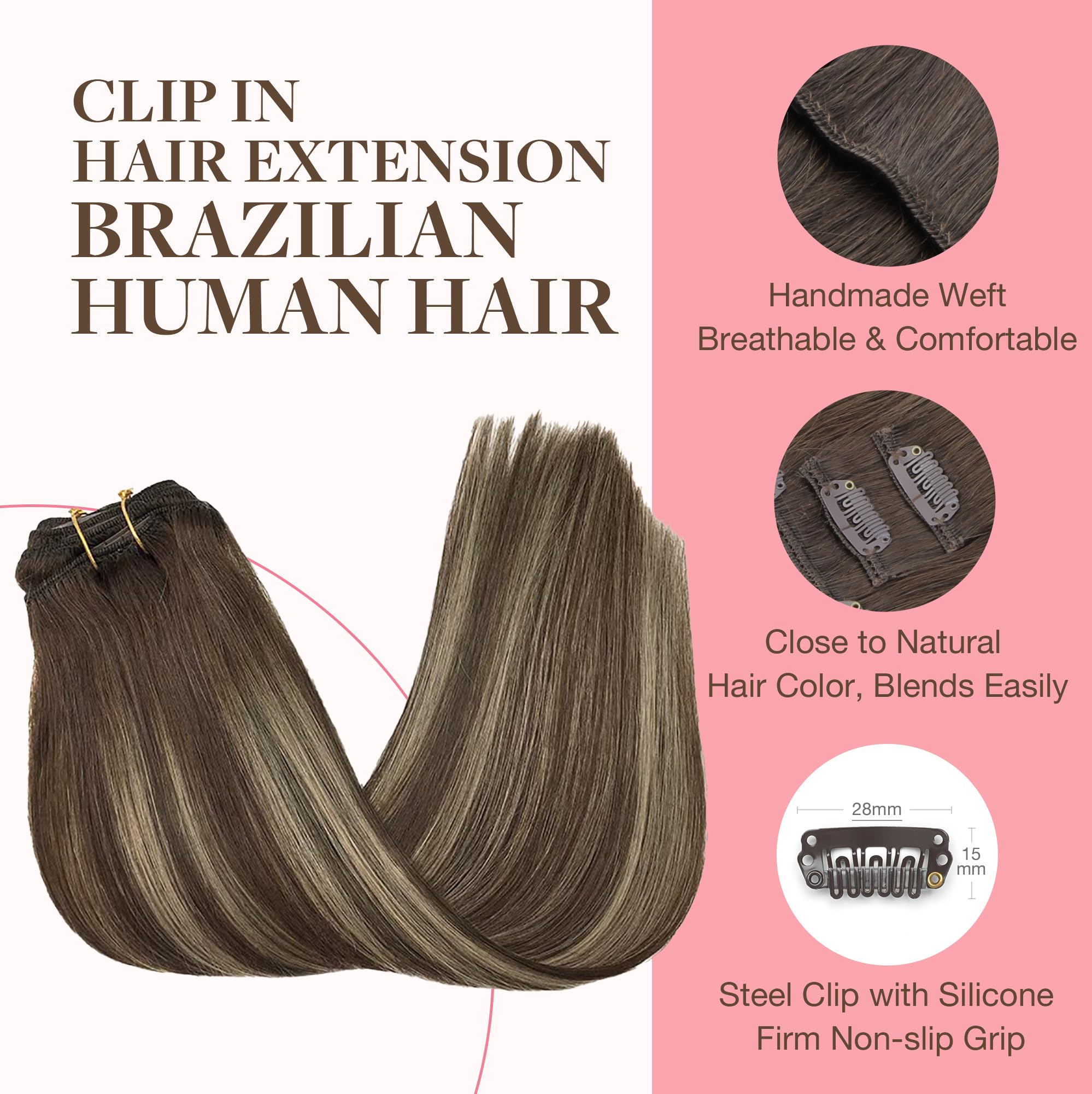 Foto 4 pulgar | Extensiones De Cabello Humano Real Goo Goo, Con Clip, 120 G, 40 Cm - Venta Internacional.
