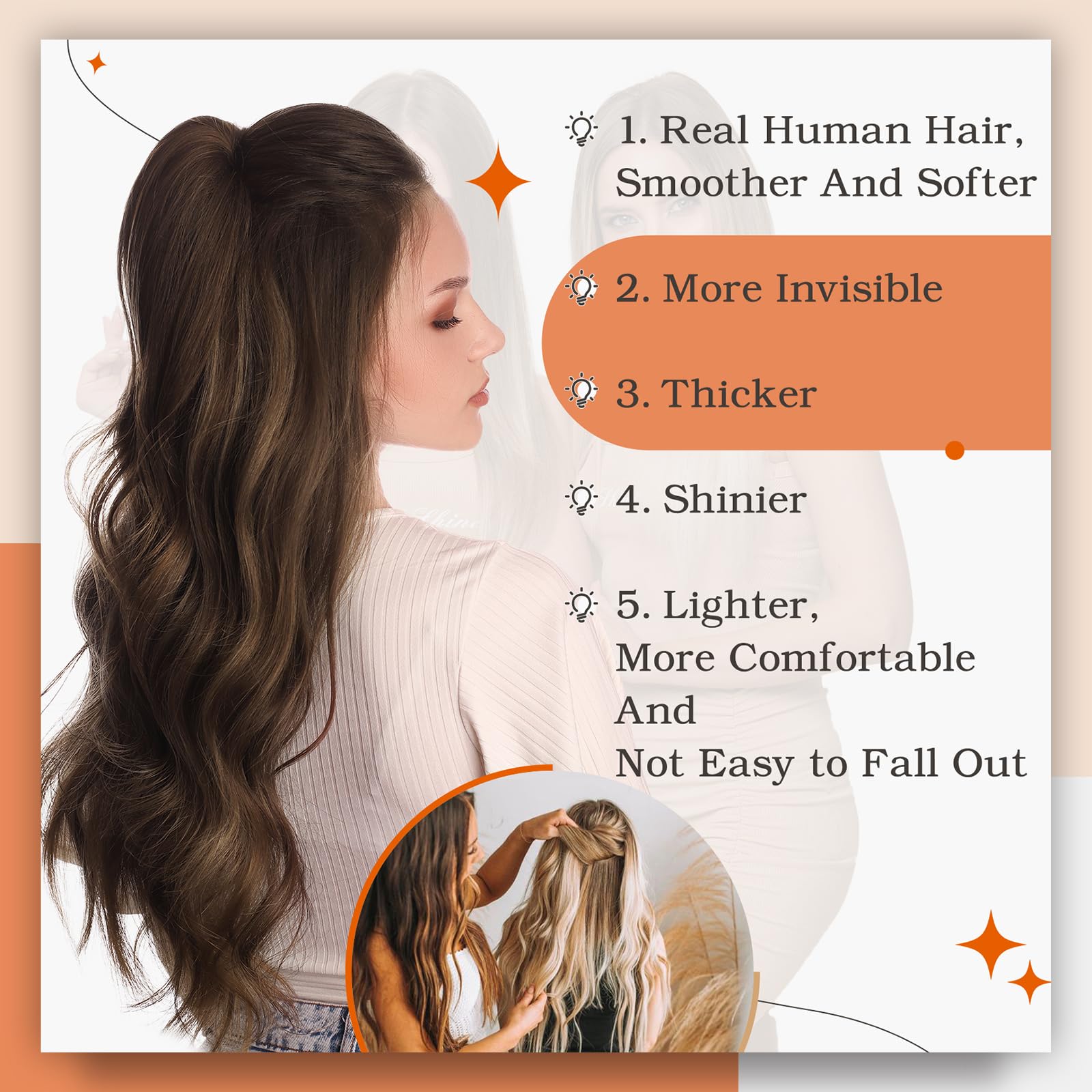 Foto 6 pulgar | Extensiones De Cabello Full Shine Tape En Cabello Humano De 50 G Y 20 Cm - Venta Internacional.