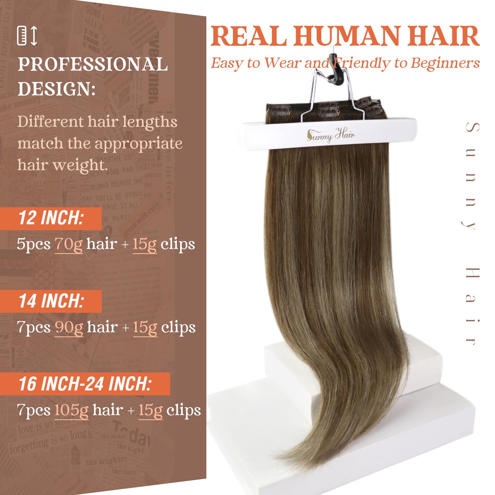 Foto 3 pulgar | Extensiones De Cabello Con Clip, Cabello Humano Liso Y Brillante - Venta Internacional.