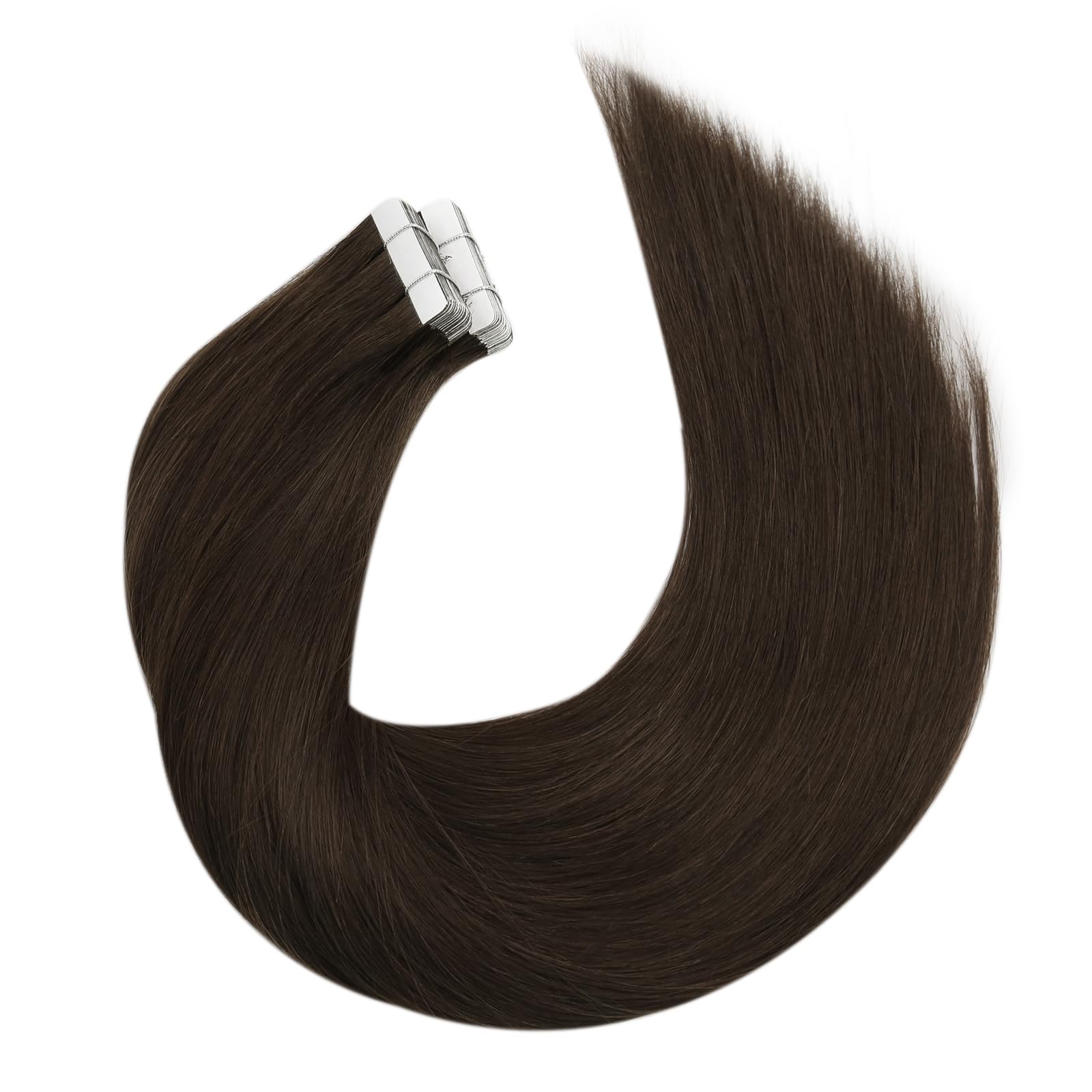 Foto 8 pulgar | Extensiones De Cabello Humano Castaño Moresoo, 40 Unidades, 60 G - Venta Internacional.