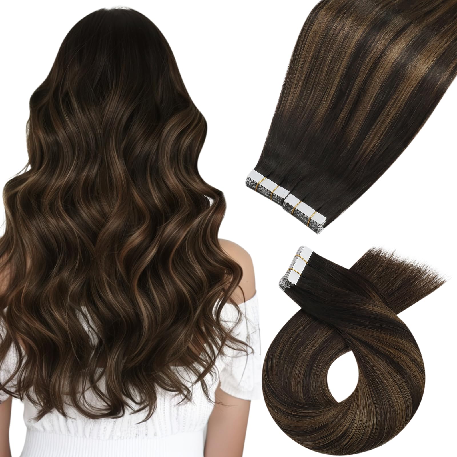 Foto 2 pulgar | Extensiones De Cabello Humano Castaño Moresoo Ombre, 40 Unidades - Venta Internacional.