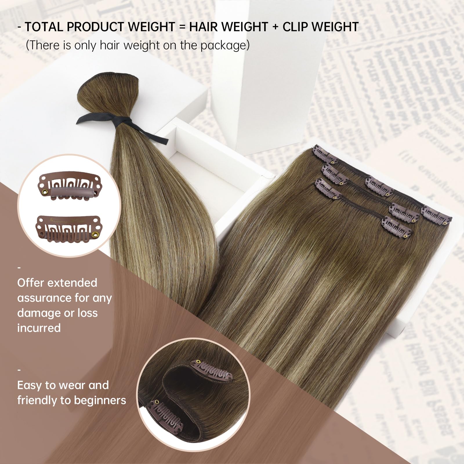 Foto 3 pulgar | Extensiones De Cabello Sunny Hair Straight Remy Human Hair - Venta Internacional.