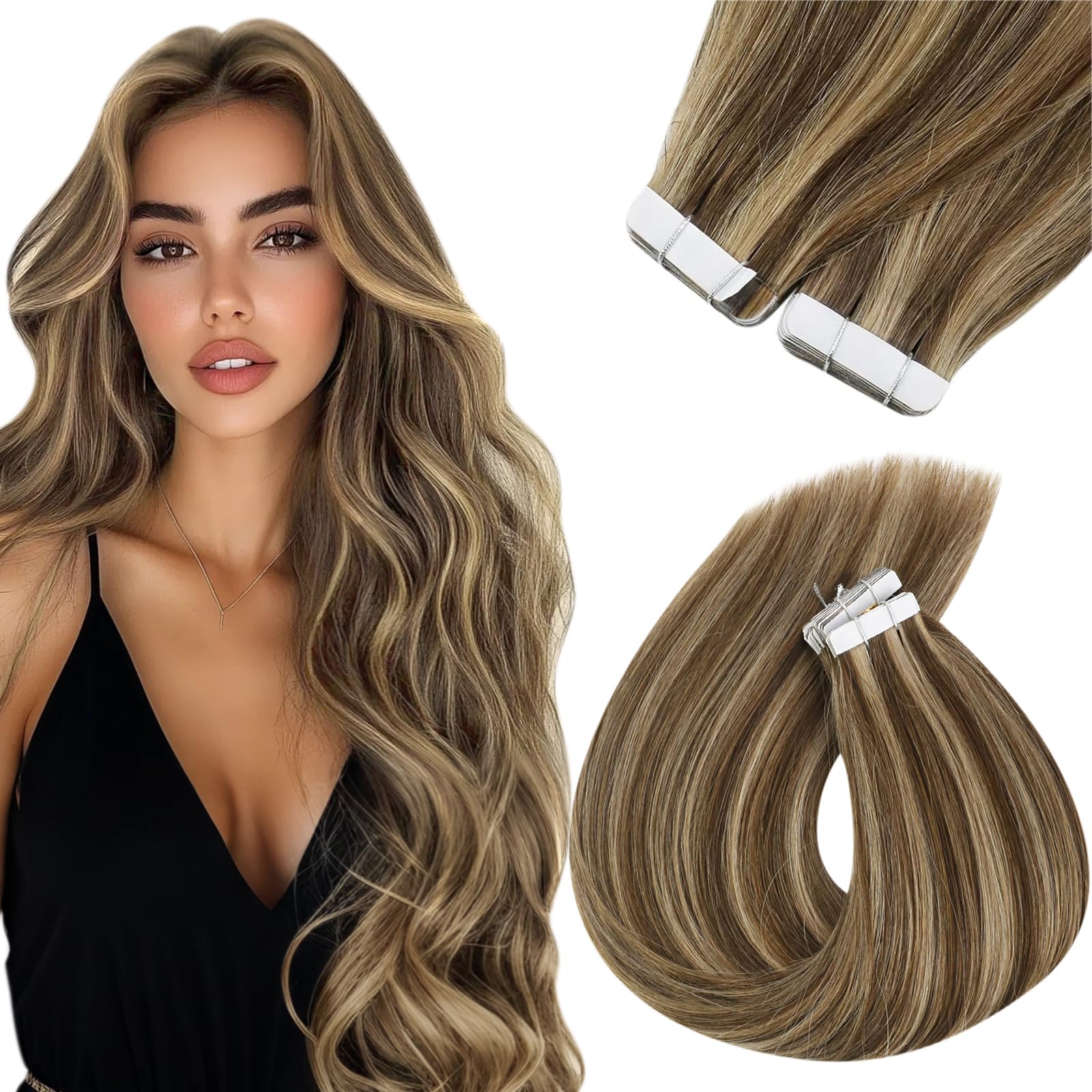 Foto 2 pulgar | Extensiones De Cabello Sunny Hair Tape En Cabello Humano, 50 G, 20 Unidades - Venta Internacional.