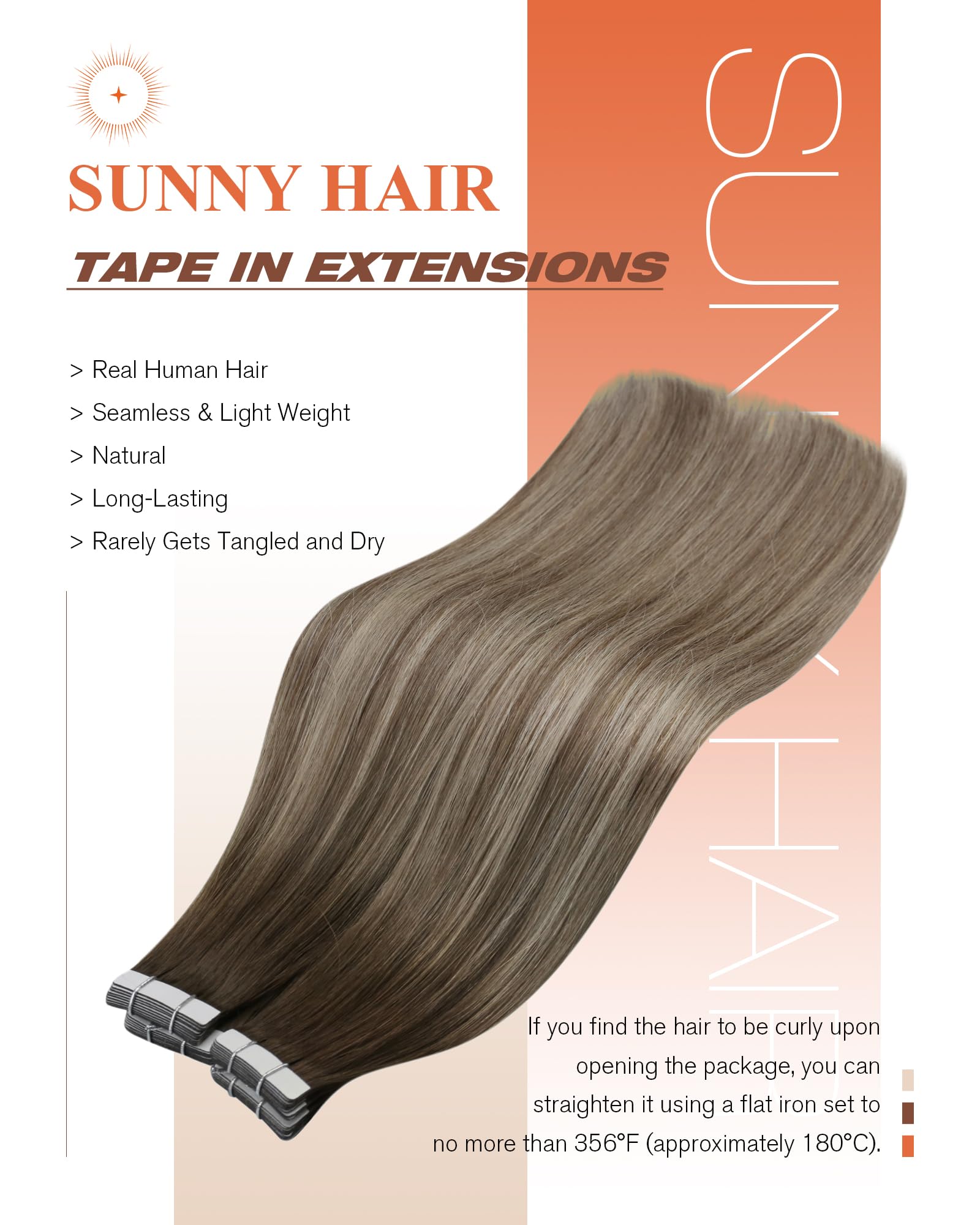 Foto 3 pulgar | Extensiones De Cabello Sunny Hair Balayage, 60 Cm, 50 G, 20 Unidades - Venta Internacional.