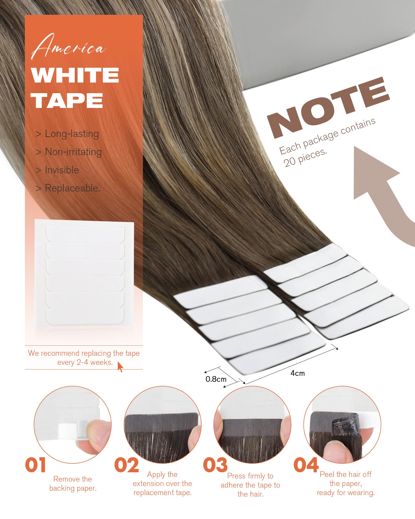 Foto 4 pulgar | Extensiones De Cabello Sunny Hair Balayage, 60 Cm, 50 G, 20 Unidades - Venta Internacional.