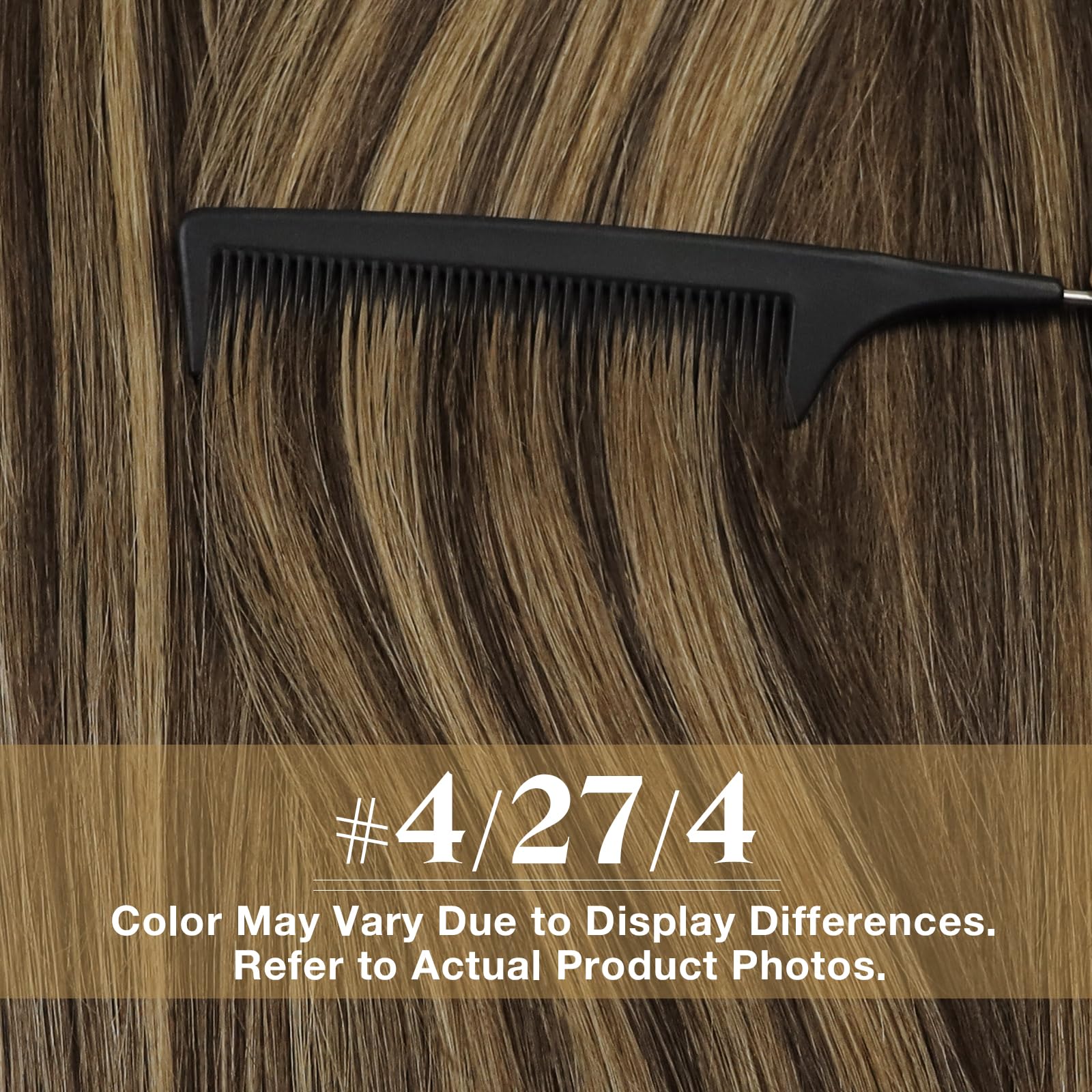 Foto 4 pulgar | Extensiones De Cabello Sunny Hair Tape En Color Marrón Balayage, 50 G, 45 Cm - Venta Internacional.