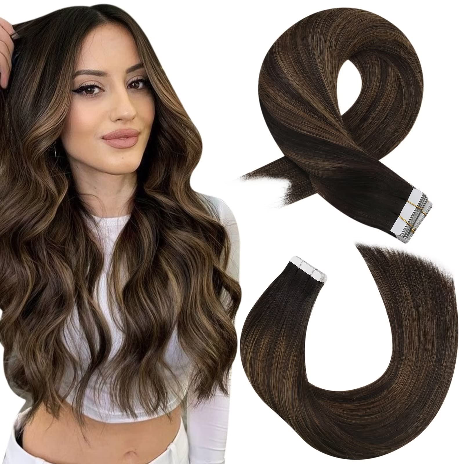 Foto 1 | Extensiones De Cabello Moresoo Tape In Ombre, 14 Pulgadas #2 /6/2, 50 G X 20 - Venta Internacional.
