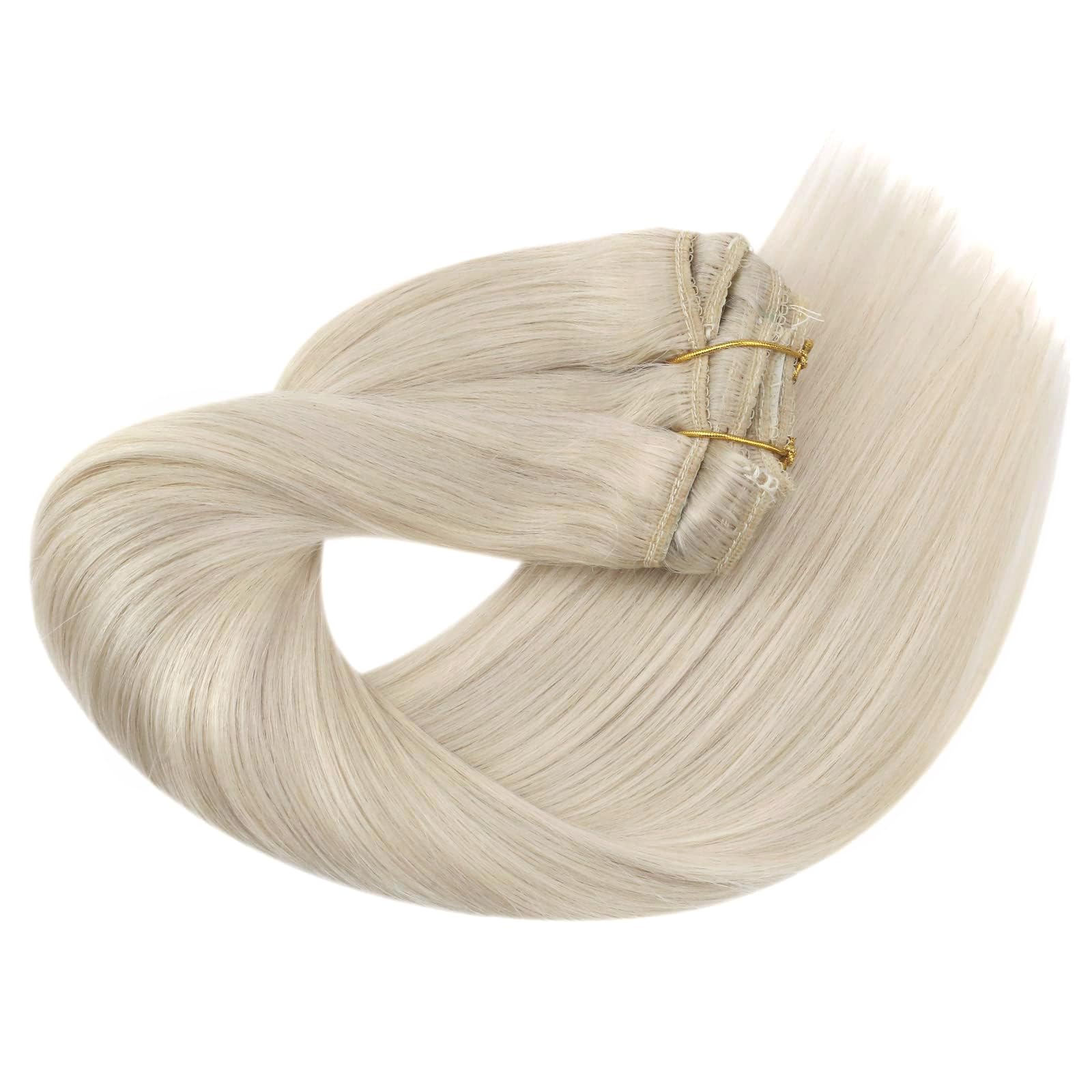 Foto 7 pulgar | Extensiones De Cabello Liso Con Clip, Cabello Humano Liso, 40 Cm - Venta Internacional.