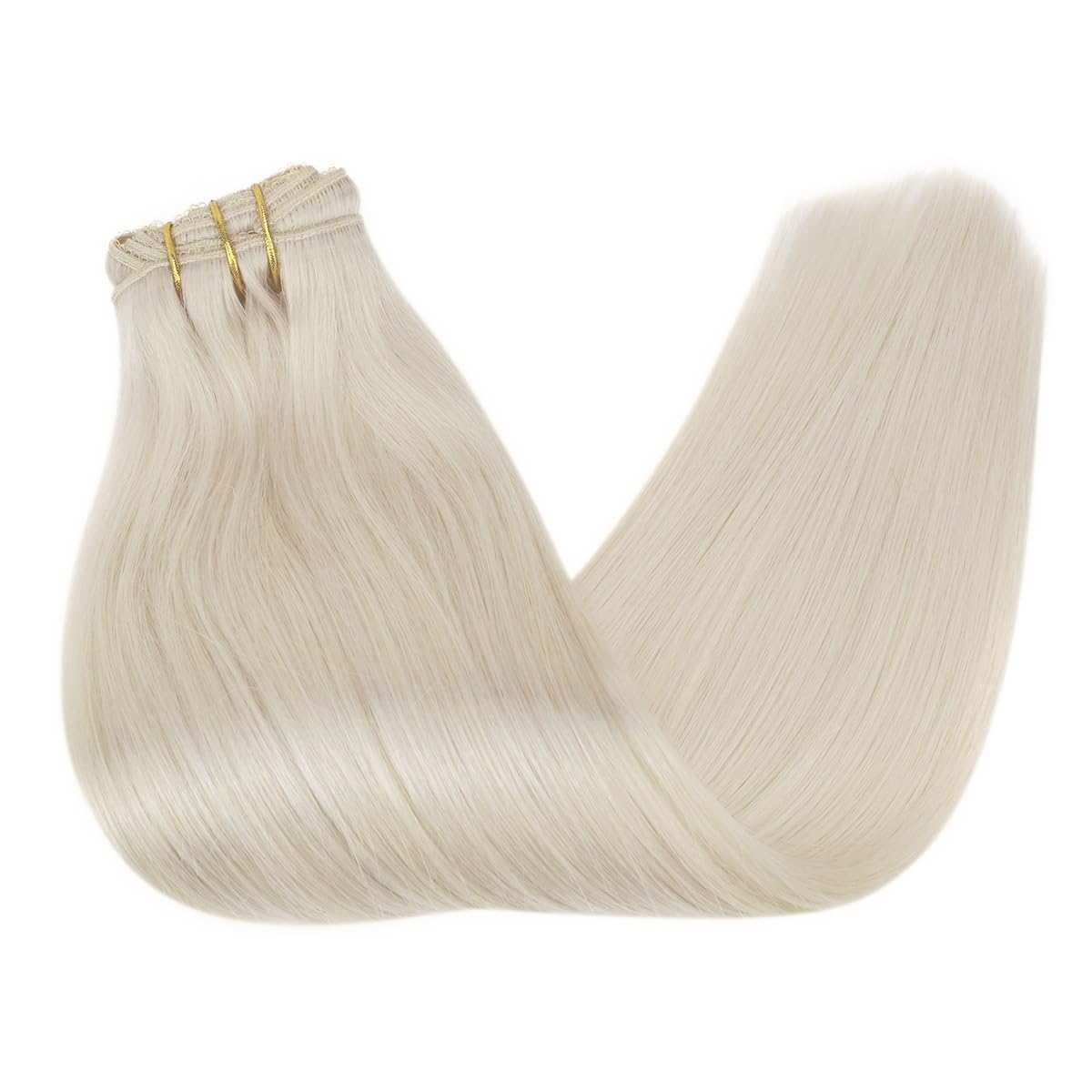 Foto 8 pulgar | Extensiones De Cabello Liso Con Clip, Cabello Humano Liso, 40 Cm - Venta Internacional.